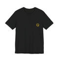 Embroidered Smile Patch Tee — Minimal Chest Logo T-Shirt