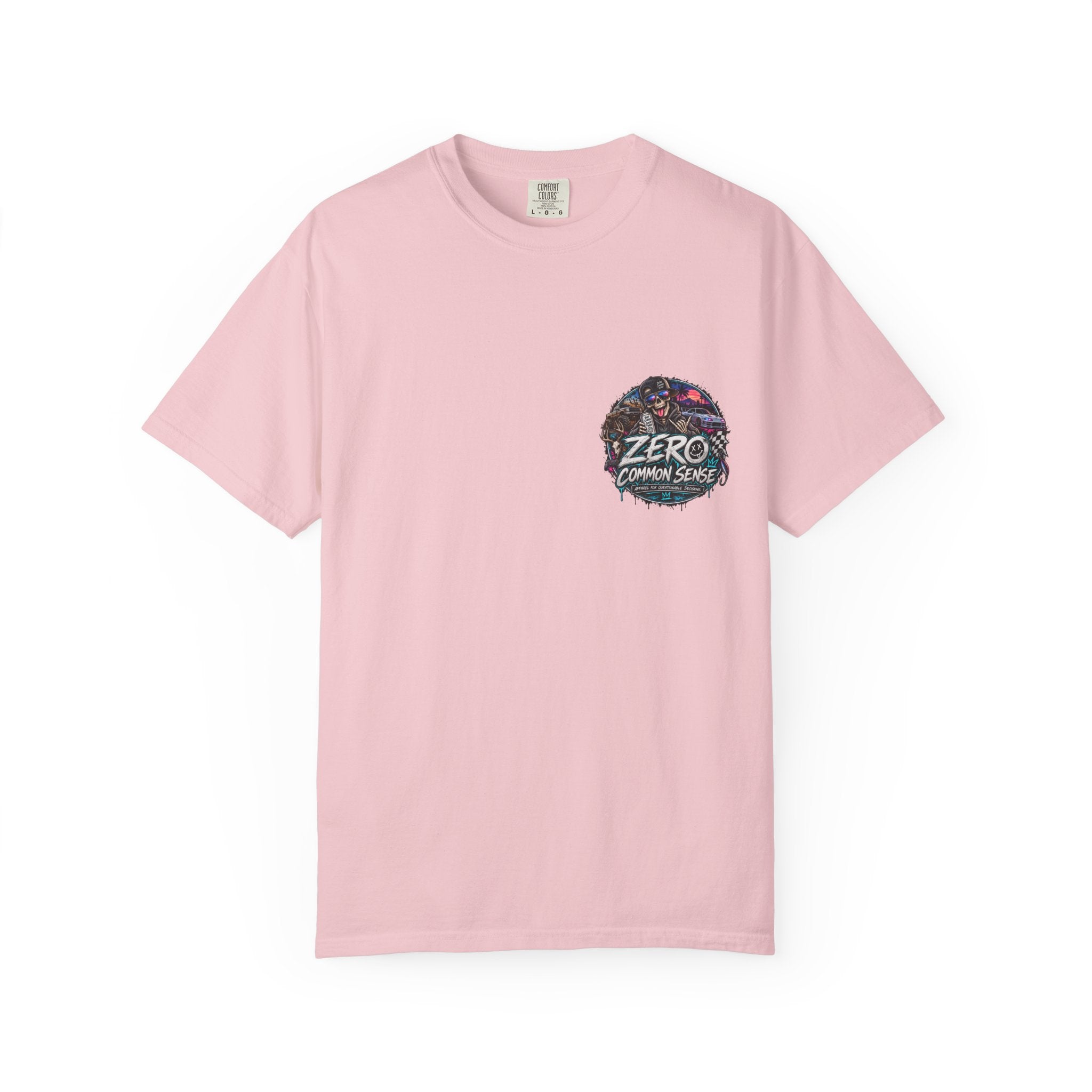 Spider Attack Graphic T-Shirt — "Zero Common Sense" Pocket Design