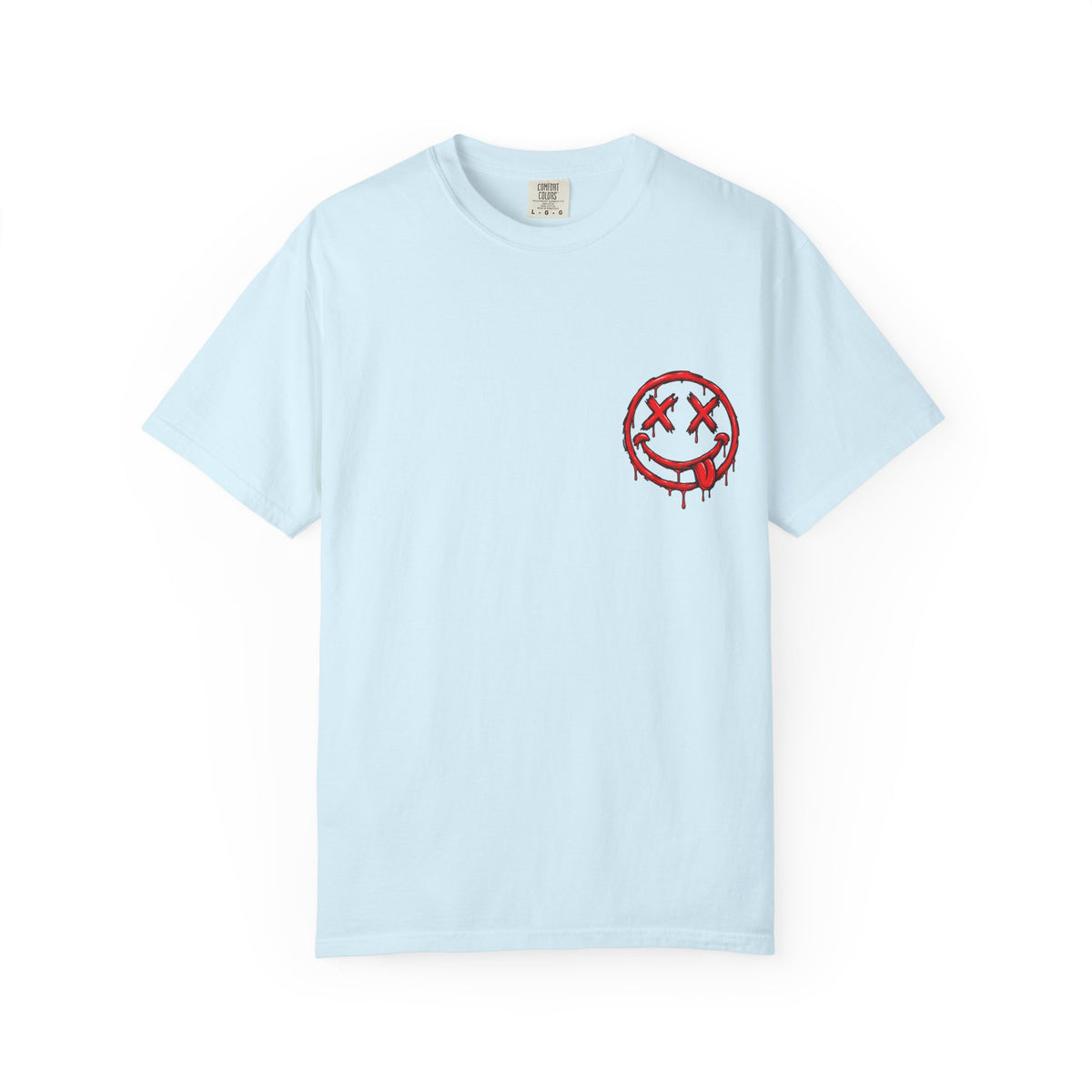 Static Culture Car Tee — Dripping Smiley Graphic T-Shirt
