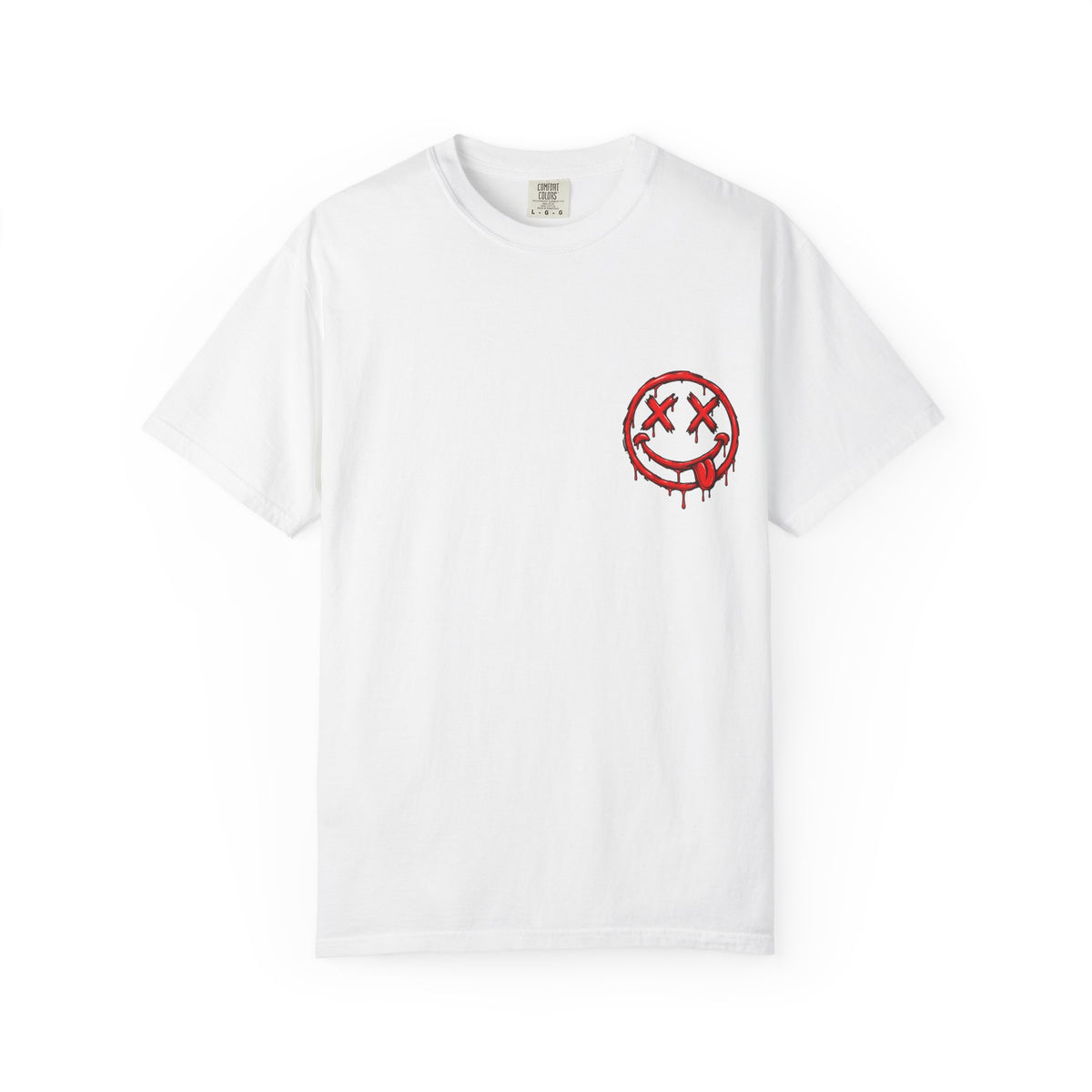Static Culture Car Tee — Dripping Smiley Graphic T-Shirt