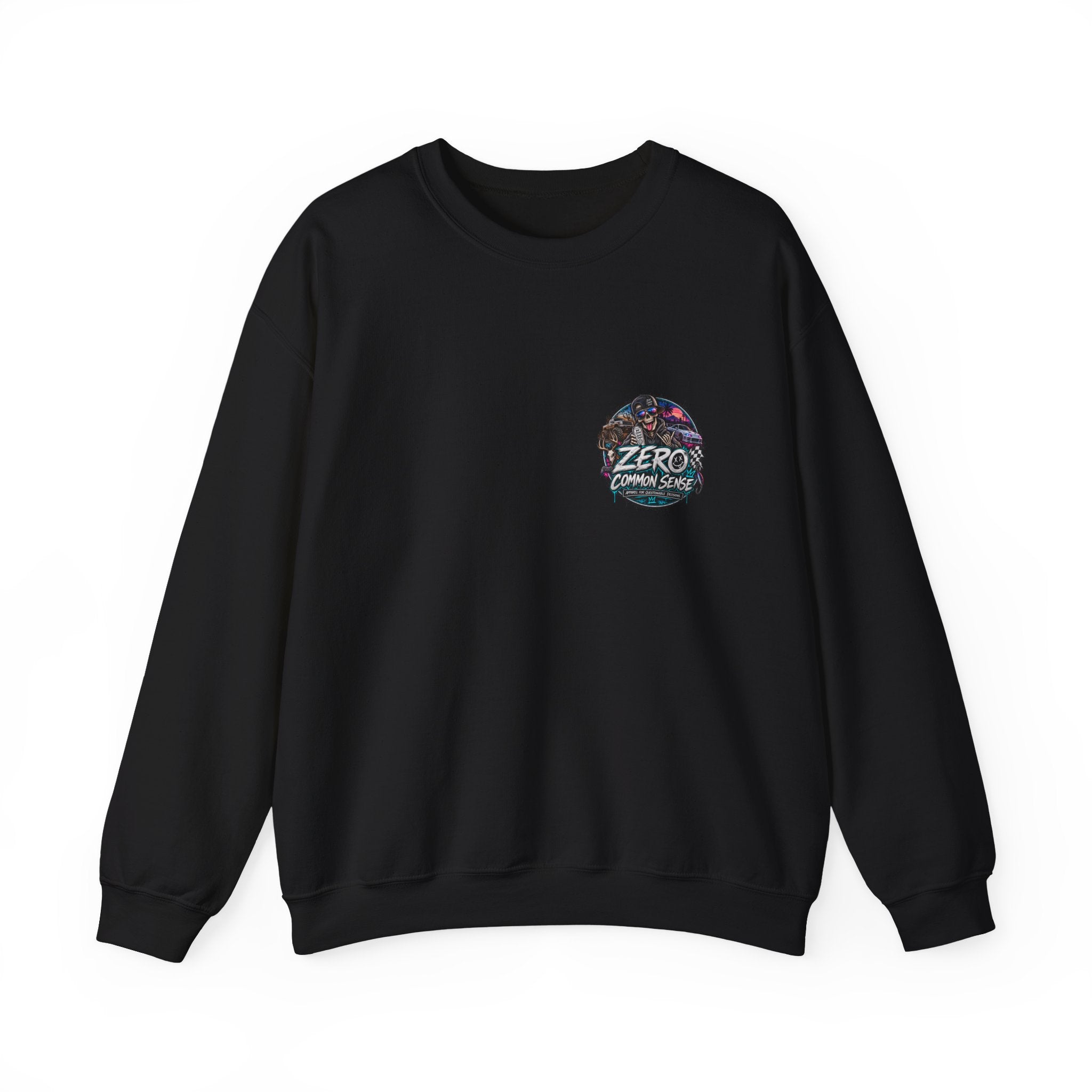 Crewneck Sweatshirt — 'ZERO' Floral Galaxy Logo