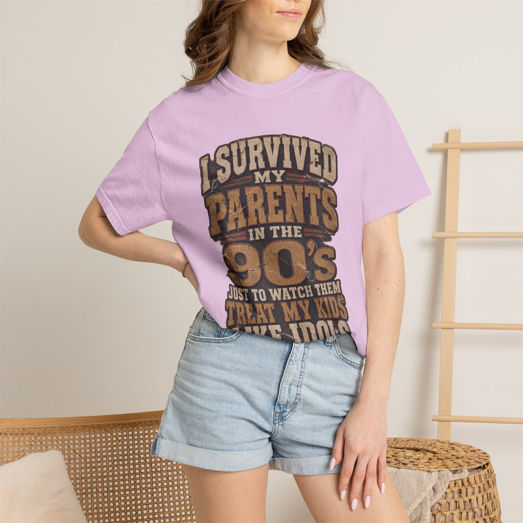 T-Shirt — "I Survived My Parents in the 90s" Retro Family Humor Tee
