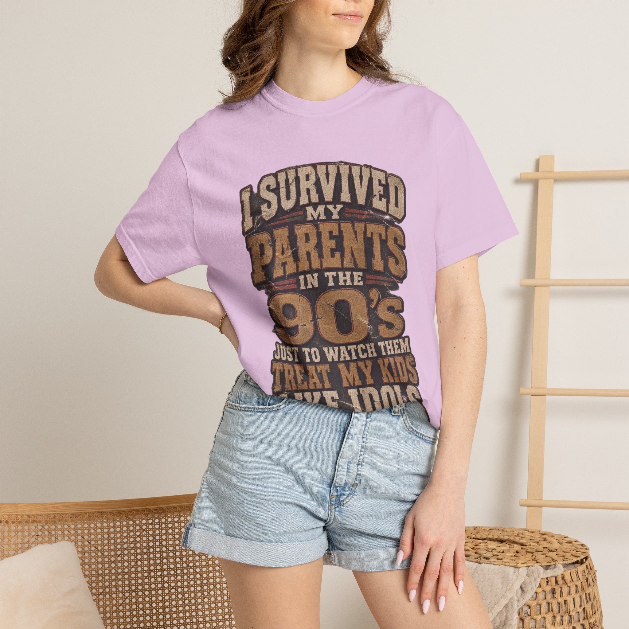 T-Shirt — "I Survived My Parents in the 90s" Retro Family Humor Tee