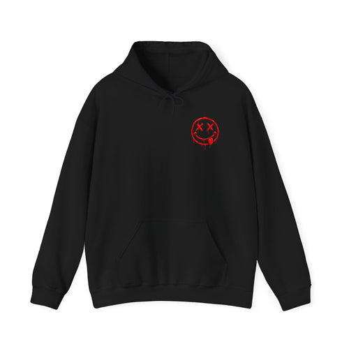 Bleeding Smile Logo Hoodie — Grunge Streetwear Pullover