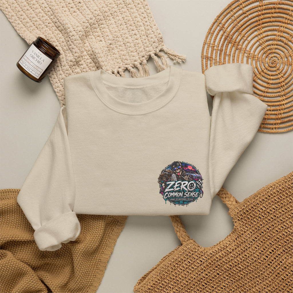 Crewneck Sweatshirt — 'ZERO' Floral Galaxy Logo