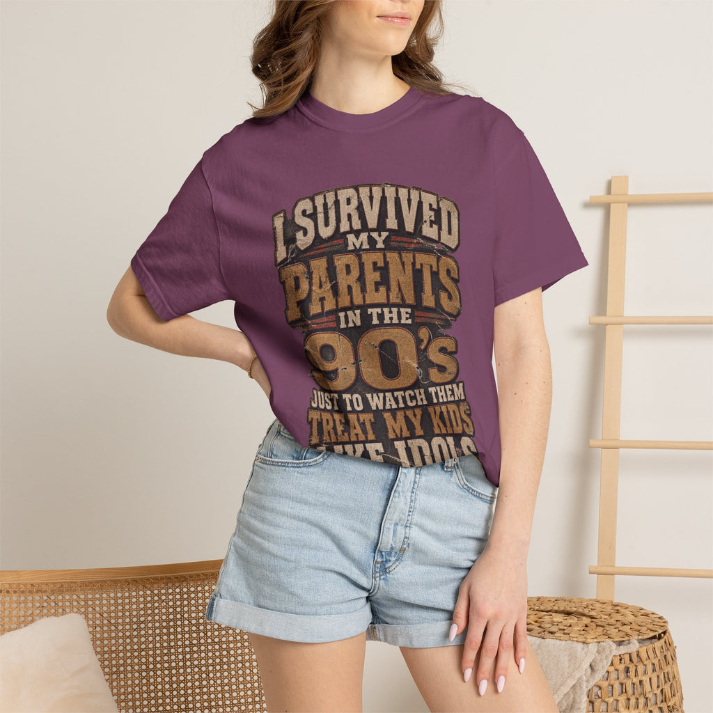 T-Shirt — "I Survived My Parents in the 90s" Retro Family Humor Tee