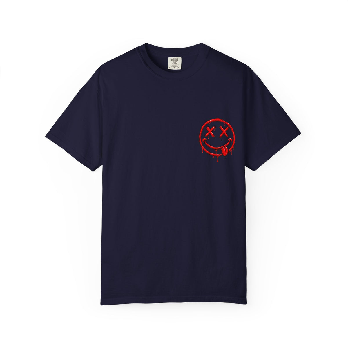 Static Culture Car Tee — Dripping Smiley Graphic T-Shirt
