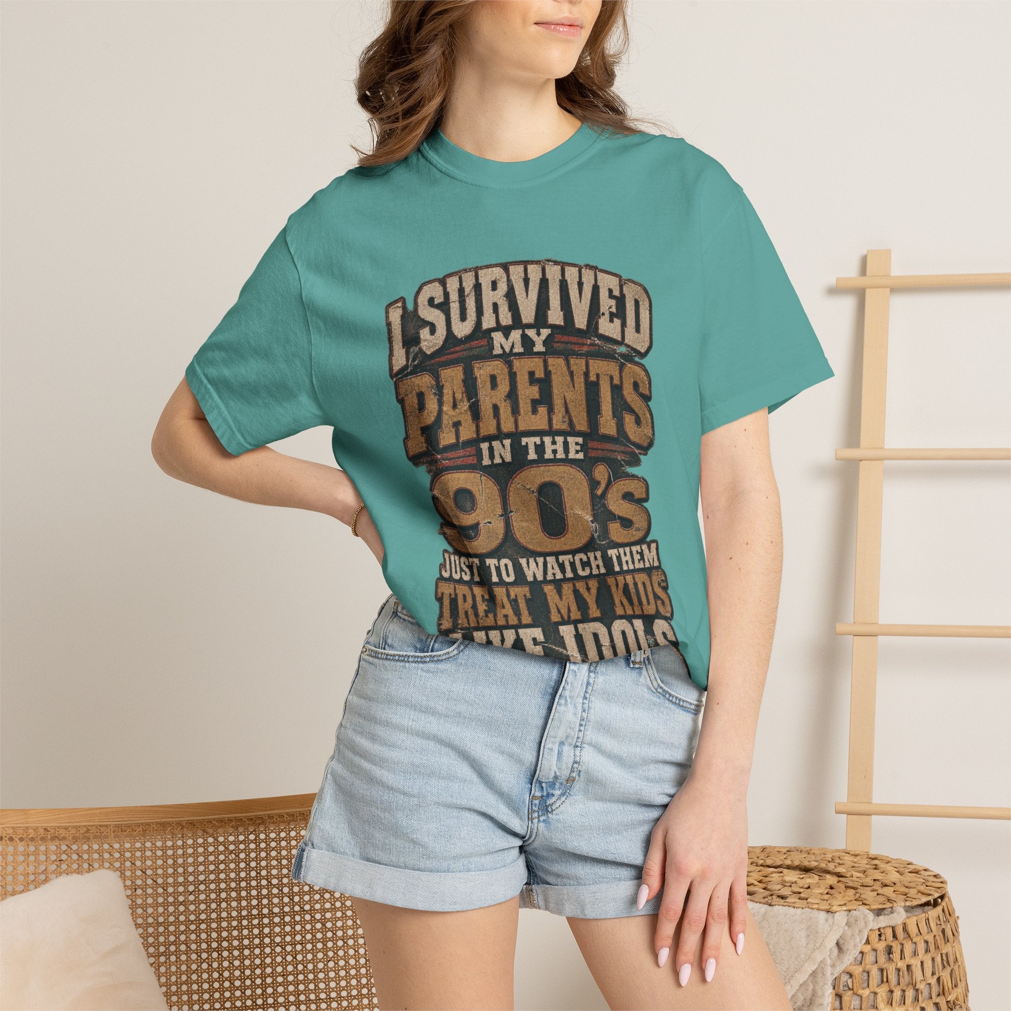 T-Shirt — "I Survived My Parents in the 90s" Retro Family Humor Tee
