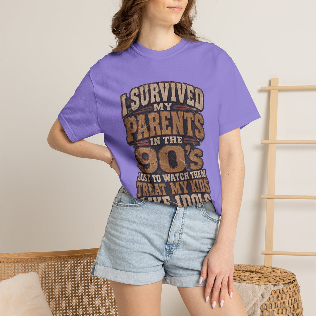 T-Shirt — "I Survived My Parents in the 90s" Retro Family Humor Tee