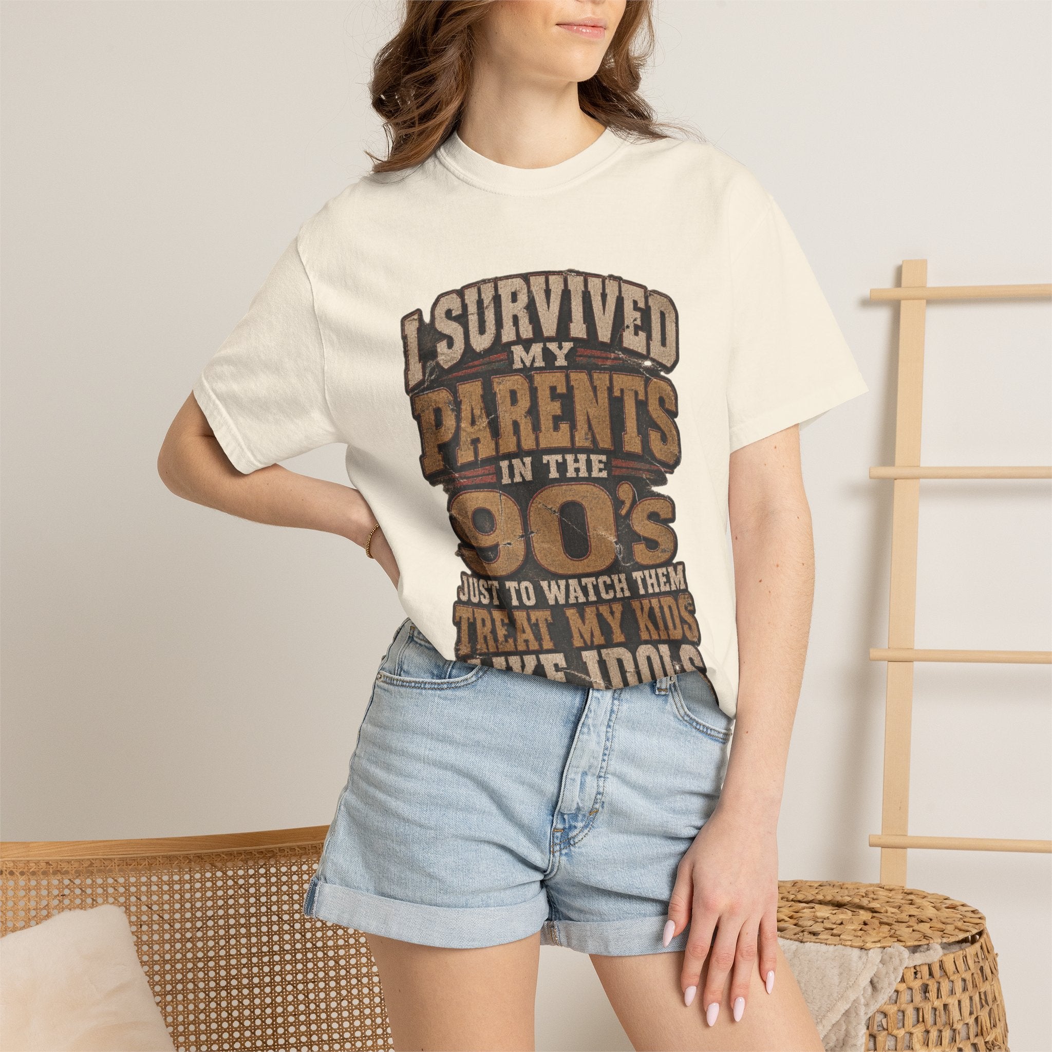 T-Shirt — "I Survived My Parents in the 90s" Retro Family Humor Tee