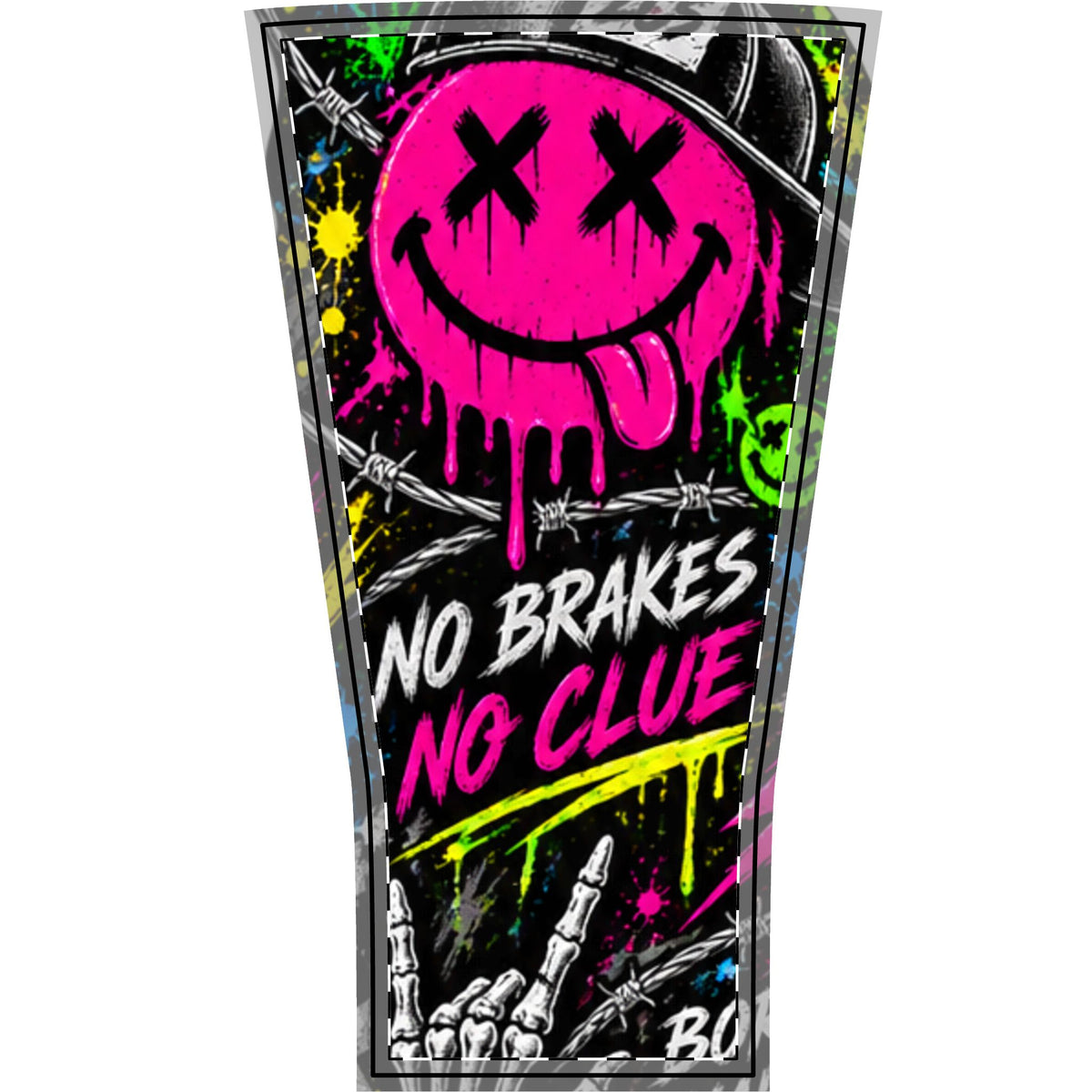 No Brakes / Zero Common Sense Neon Smiley Arm Sleeve