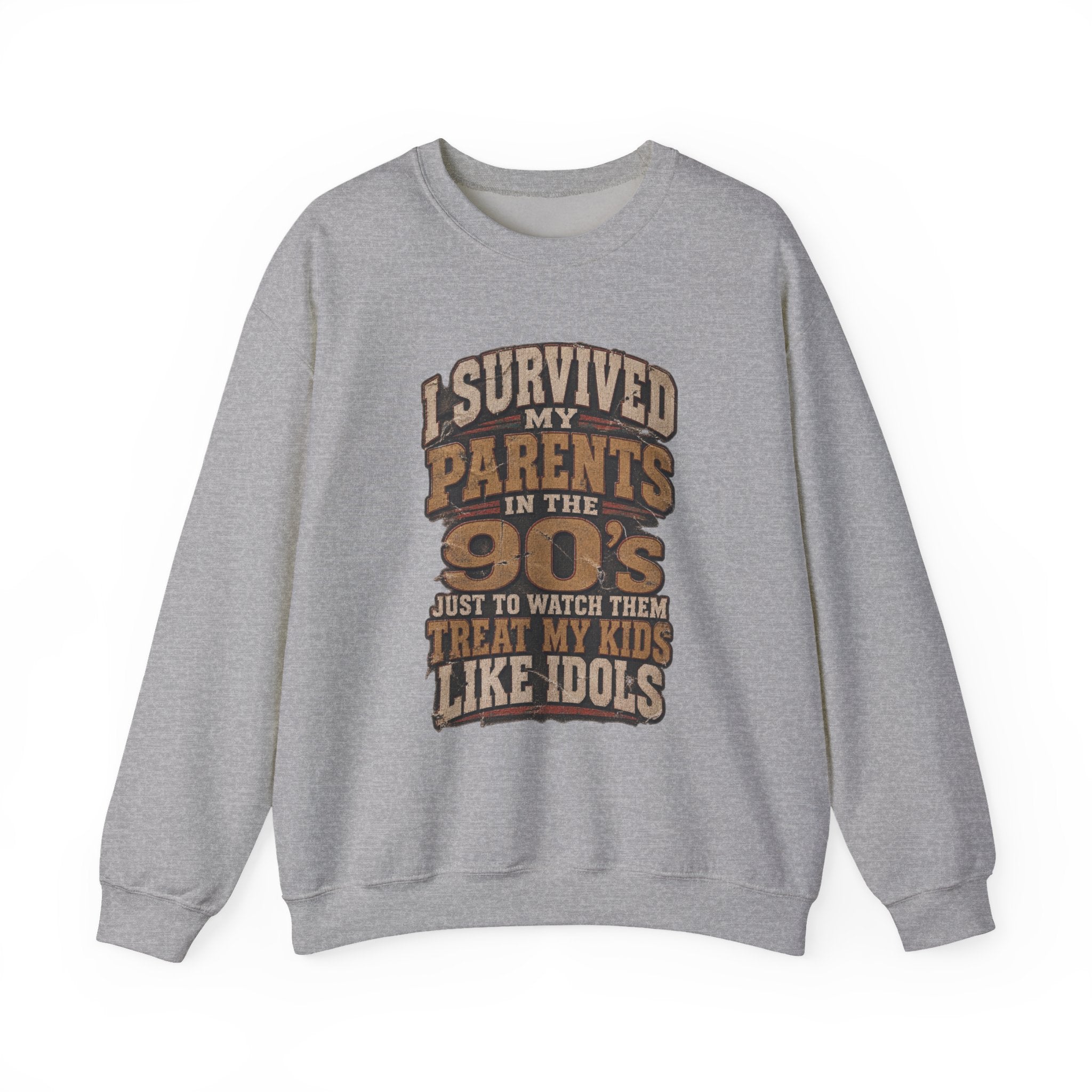 90s Parents Nostalgia Sweatshirt — "I Survived My Parents in the 90s" Crewneck