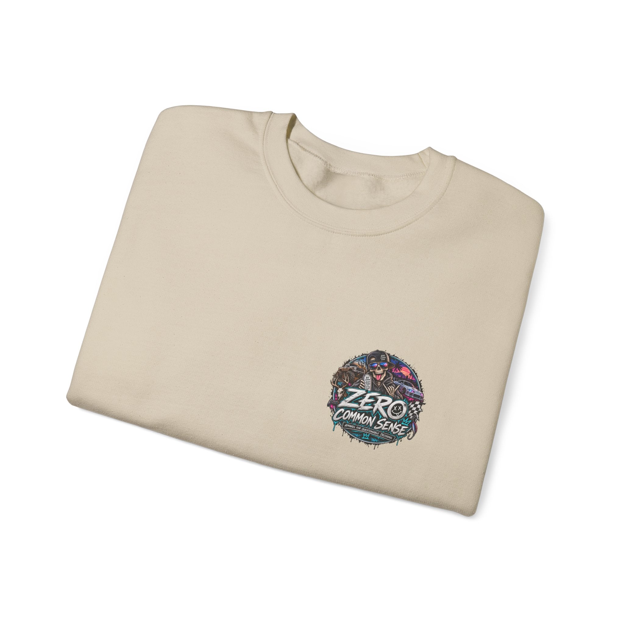 Crewneck Sweatshirt — 'ZERO' Floral Galaxy Logo