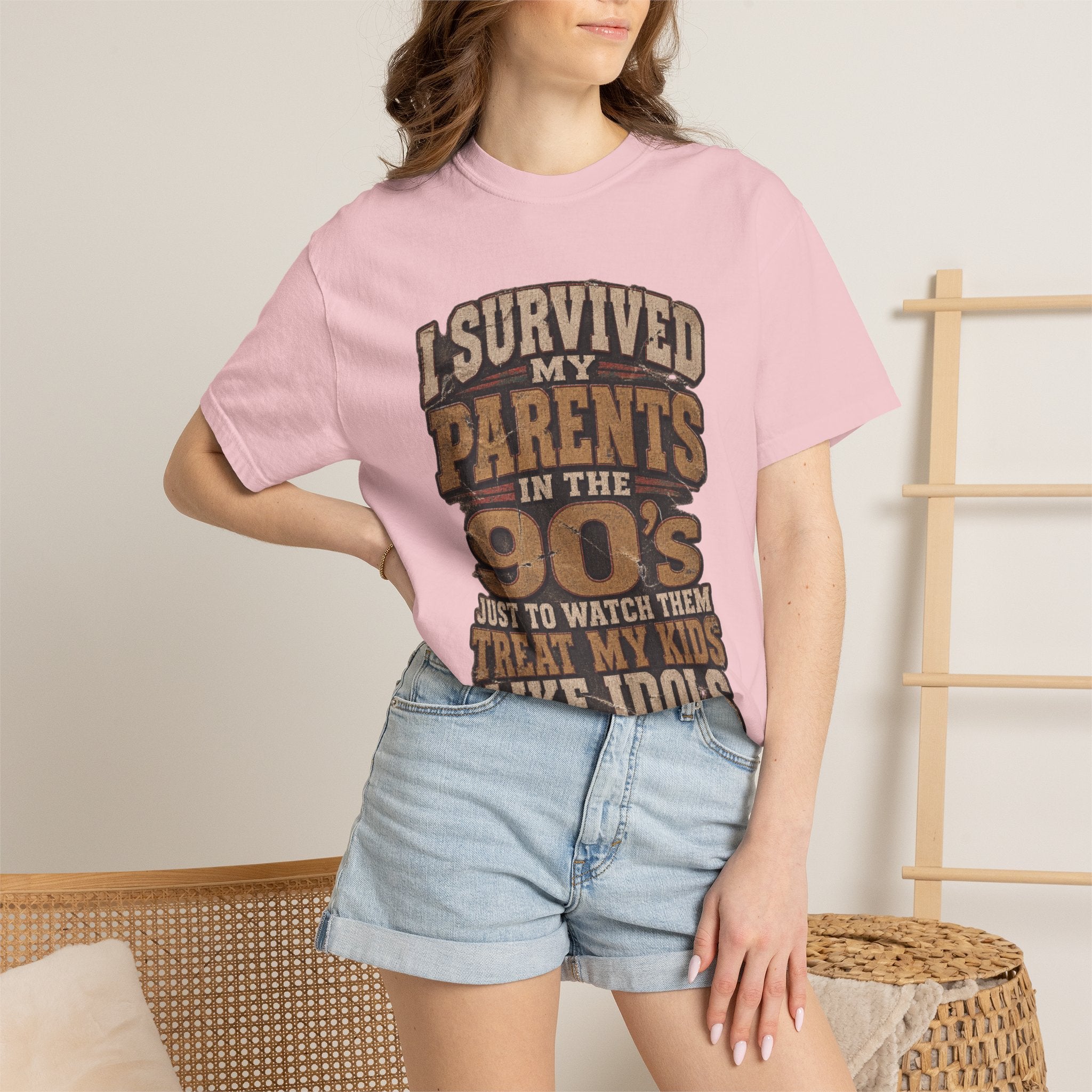 T-Shirt — "I Survived My Parents in the 90s" Retro Family Humor Tee