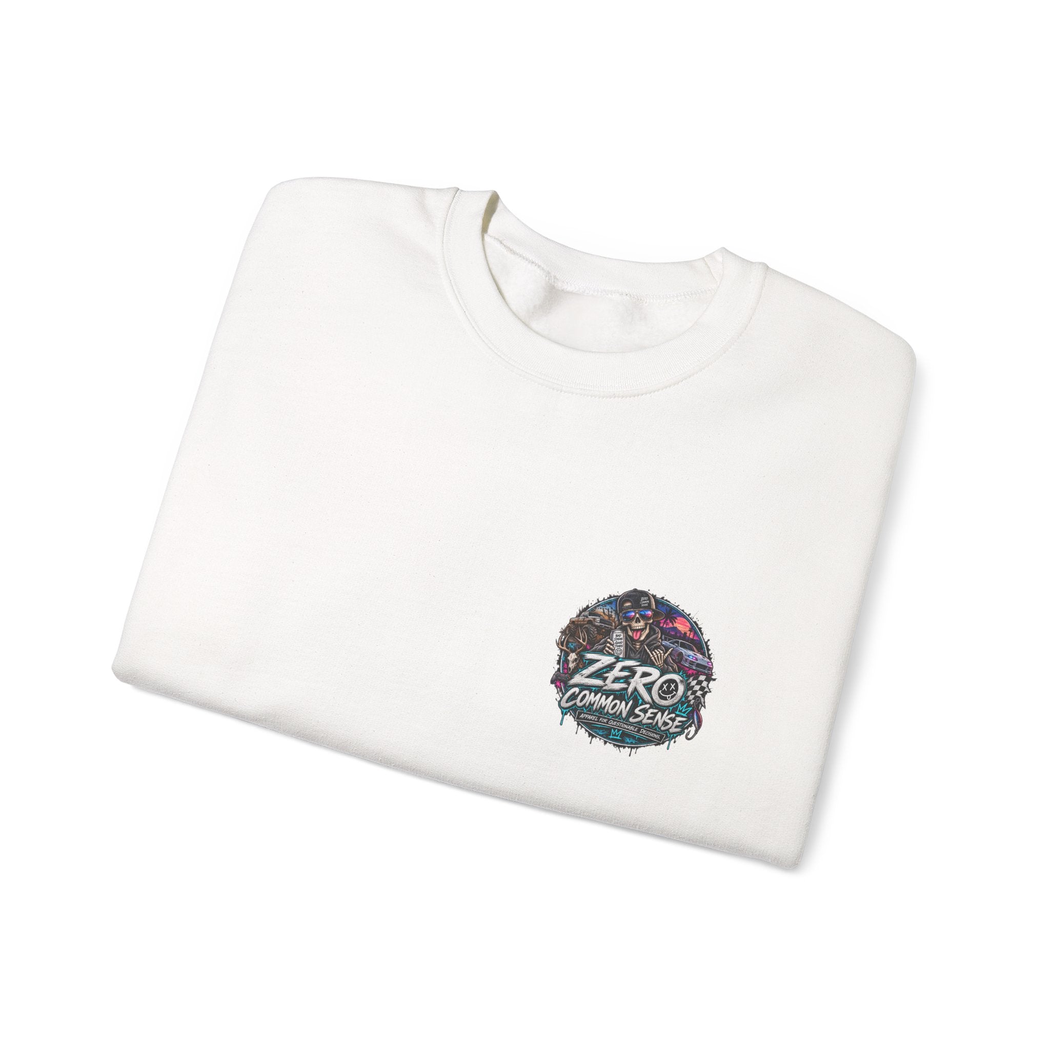Crewneck Sweatshirt — 'ZERO' Floral Galaxy Logo