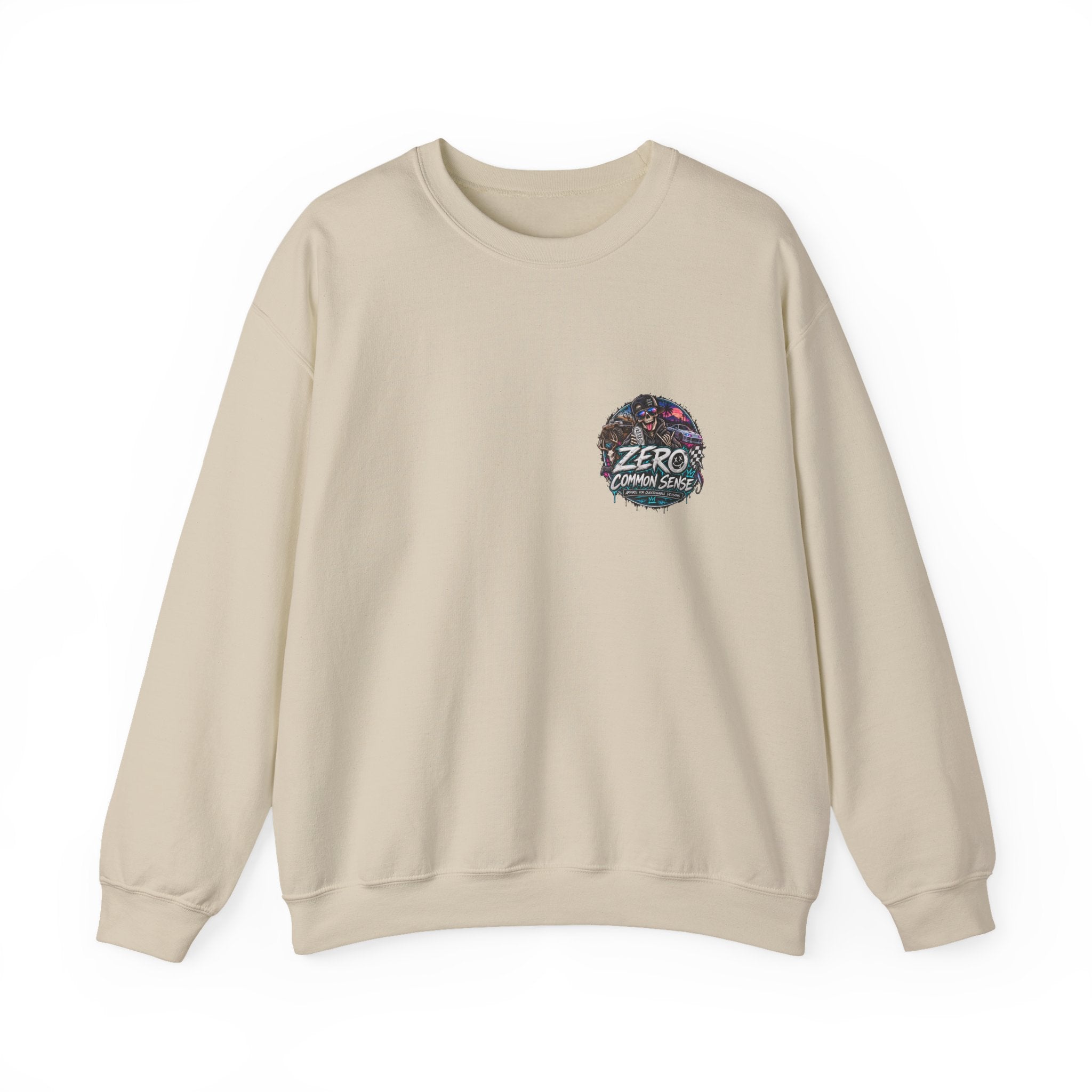 Crewneck Sweatshirt — 'ZERO' Floral Galaxy Logo