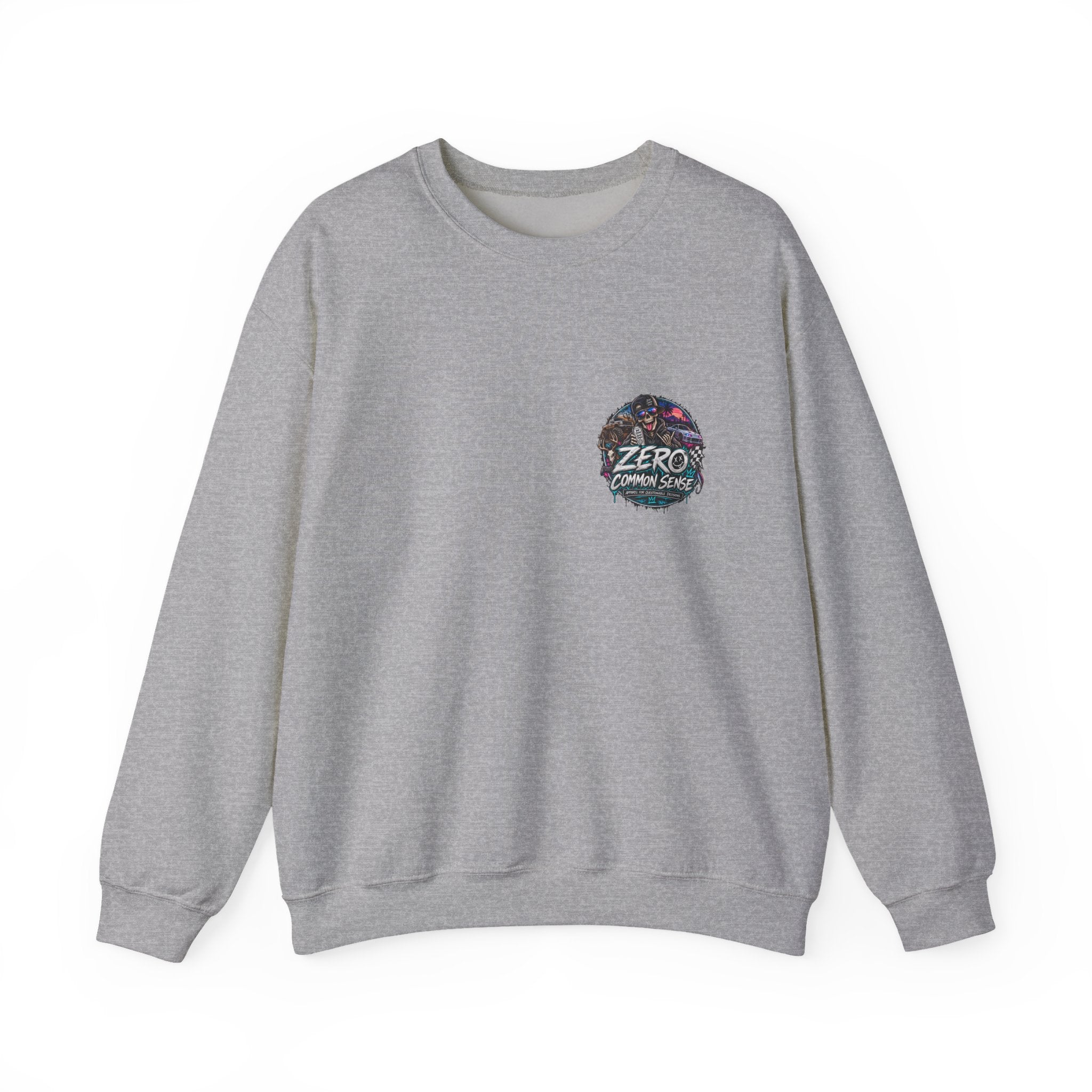Crewneck Sweatshirt — 'ZERO' Floral Galaxy Logo