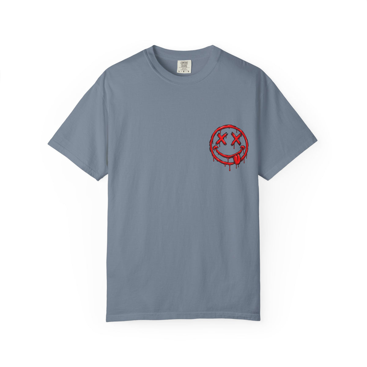 Static Culture Car Tee — Dripping Smiley Graphic T-Shirt