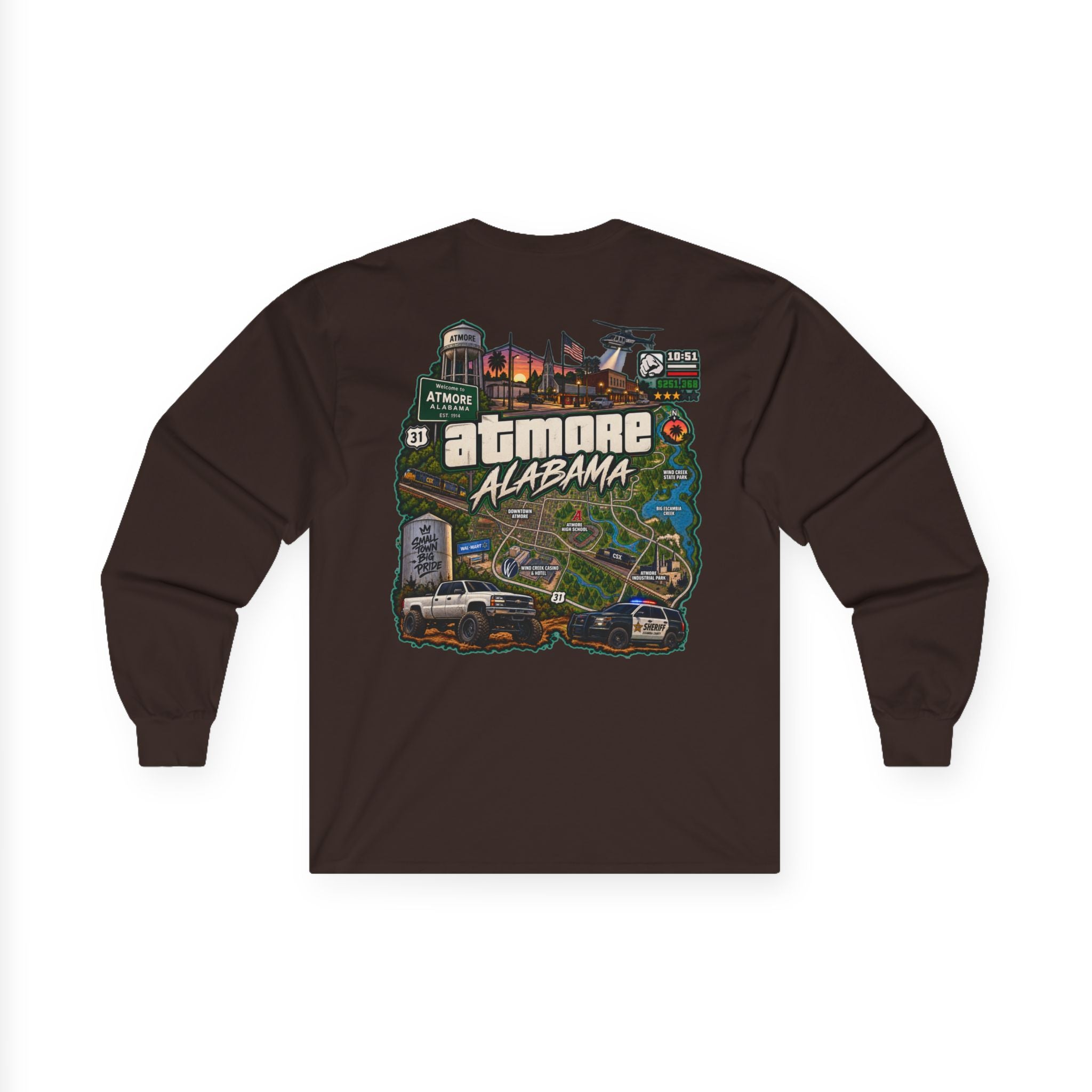Atmore Alabama Graphic Long Sleeve Tee