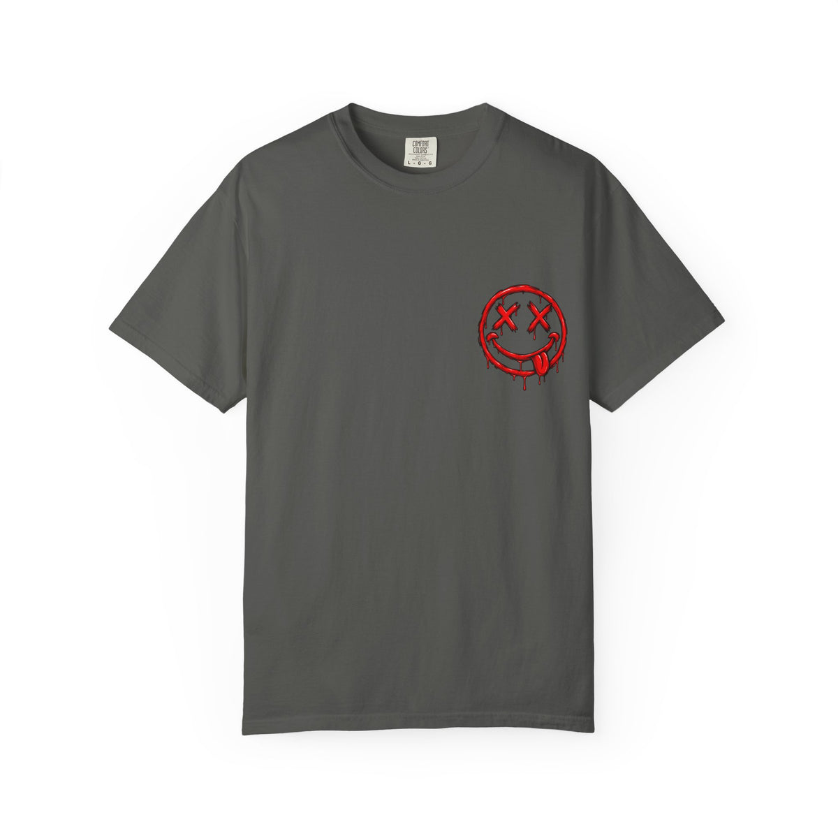 Static Culture Car Tee — Dripping Smiley Graphic T-Shirt