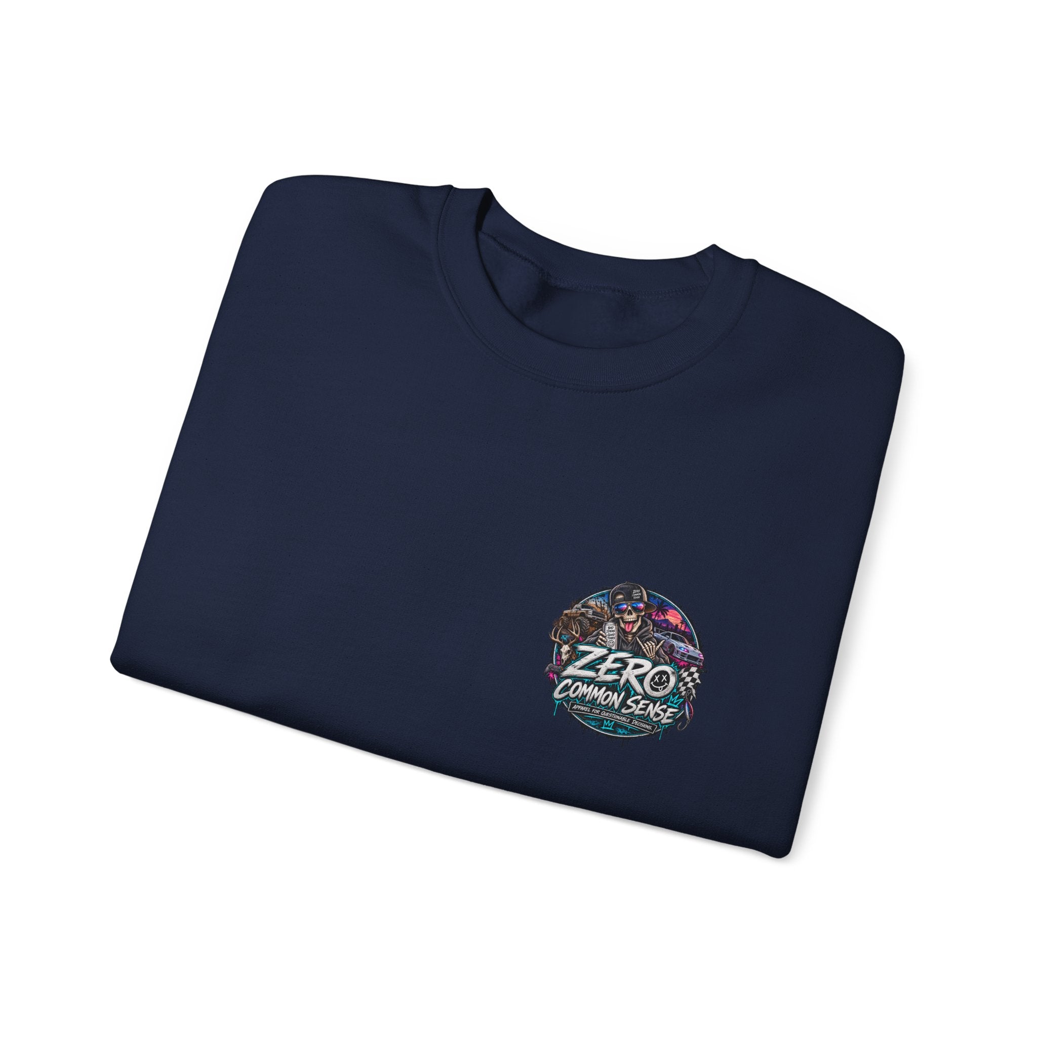 Crewneck Sweatshirt — 'ZERO' Floral Galaxy Logo