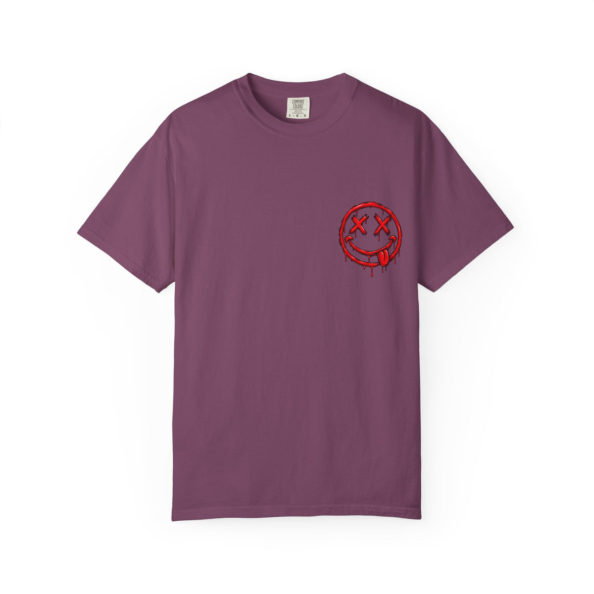 Static Culture Car Tee — Dripping Smiley Graphic T-Shirt