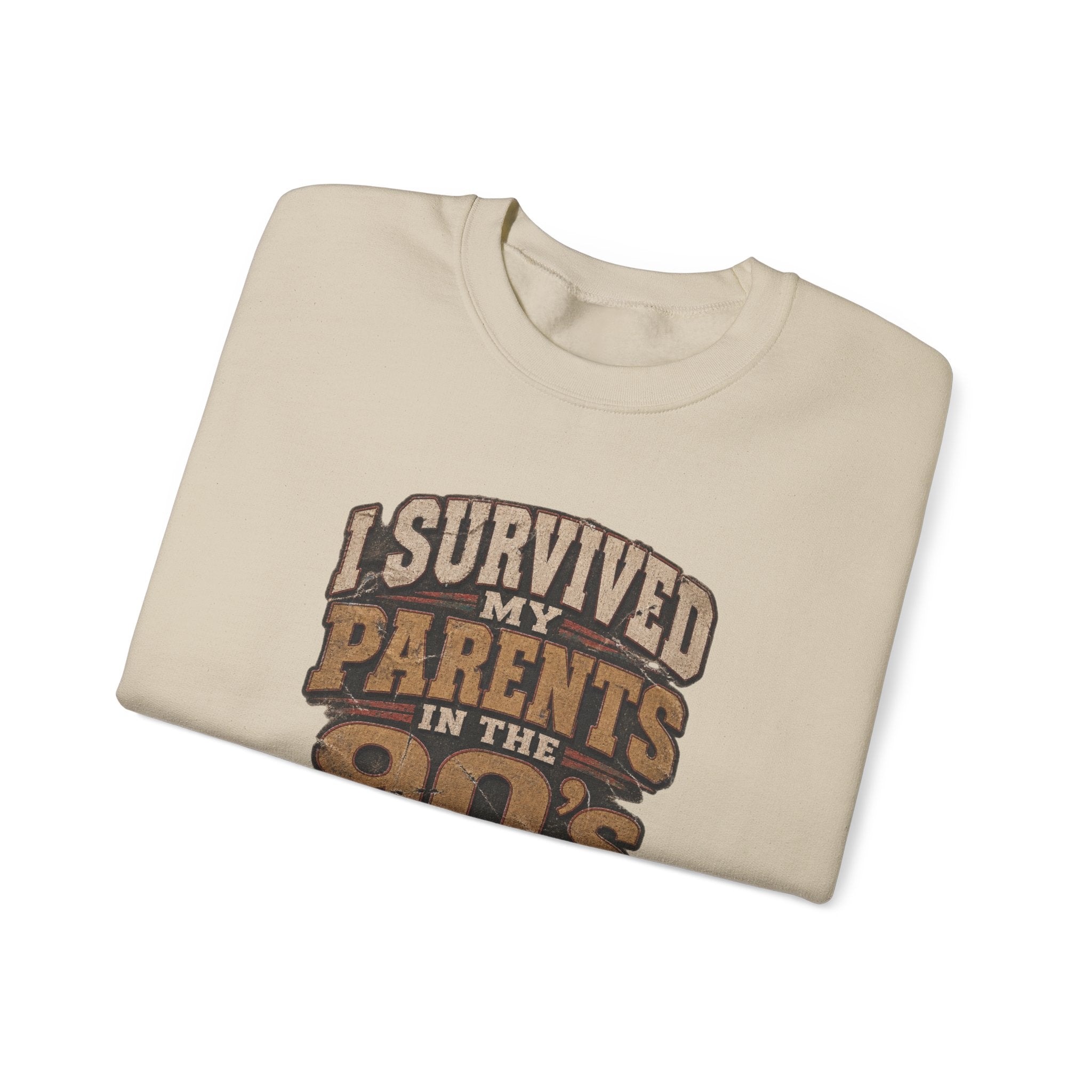 90s Parents Nostalgia Sweatshirt — "I Survived My Parents in the 90s" Crewneck