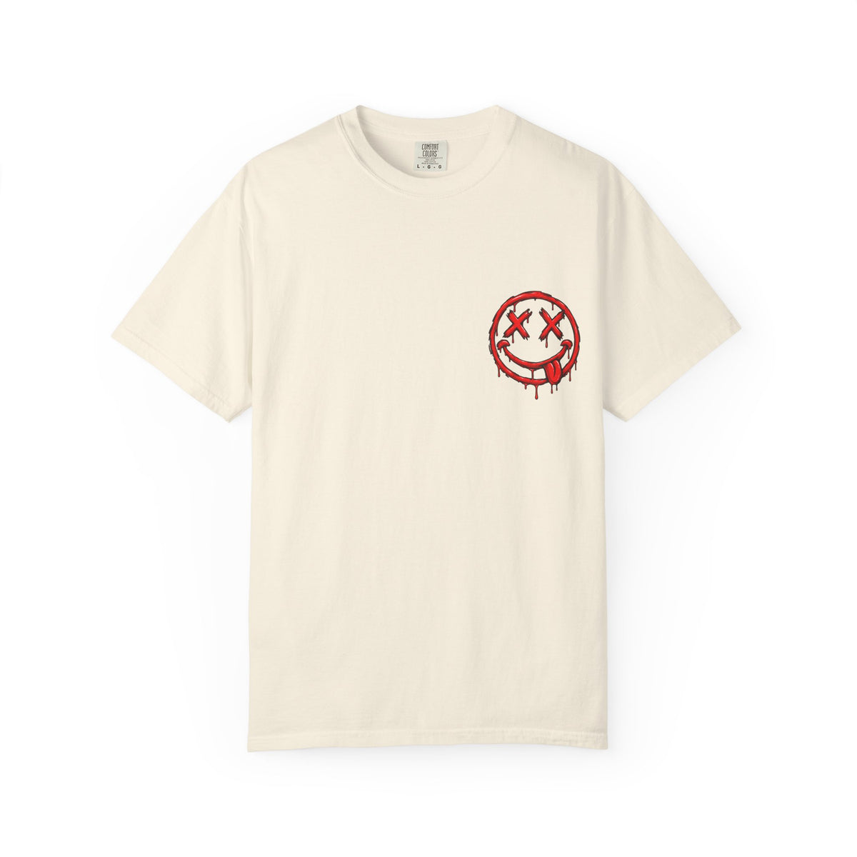 Static Culture Car Tee — Dripping Smiley Graphic T-Shirt