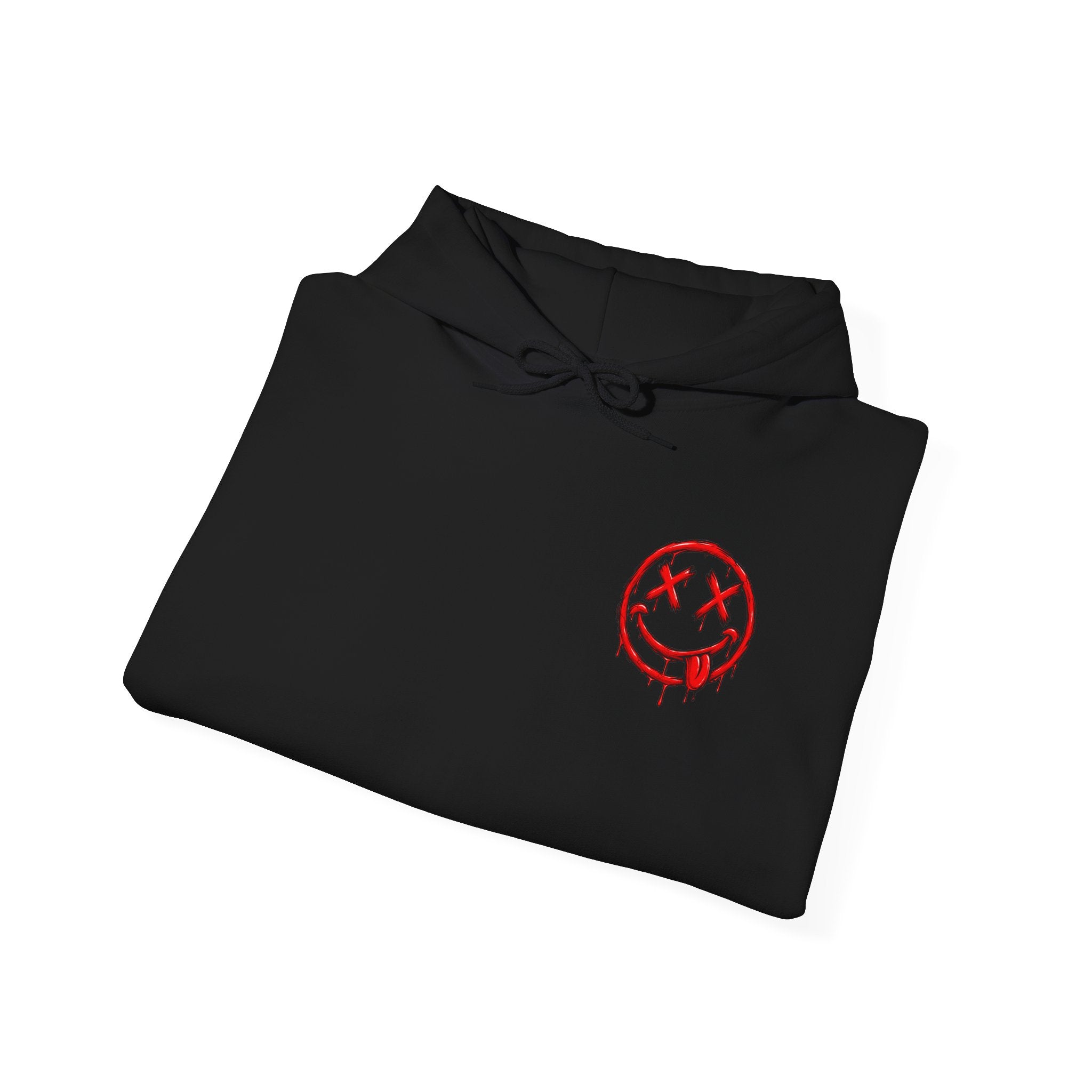 Bleeding Smile Logo Hoodie — Grunge Streetwear Pullover