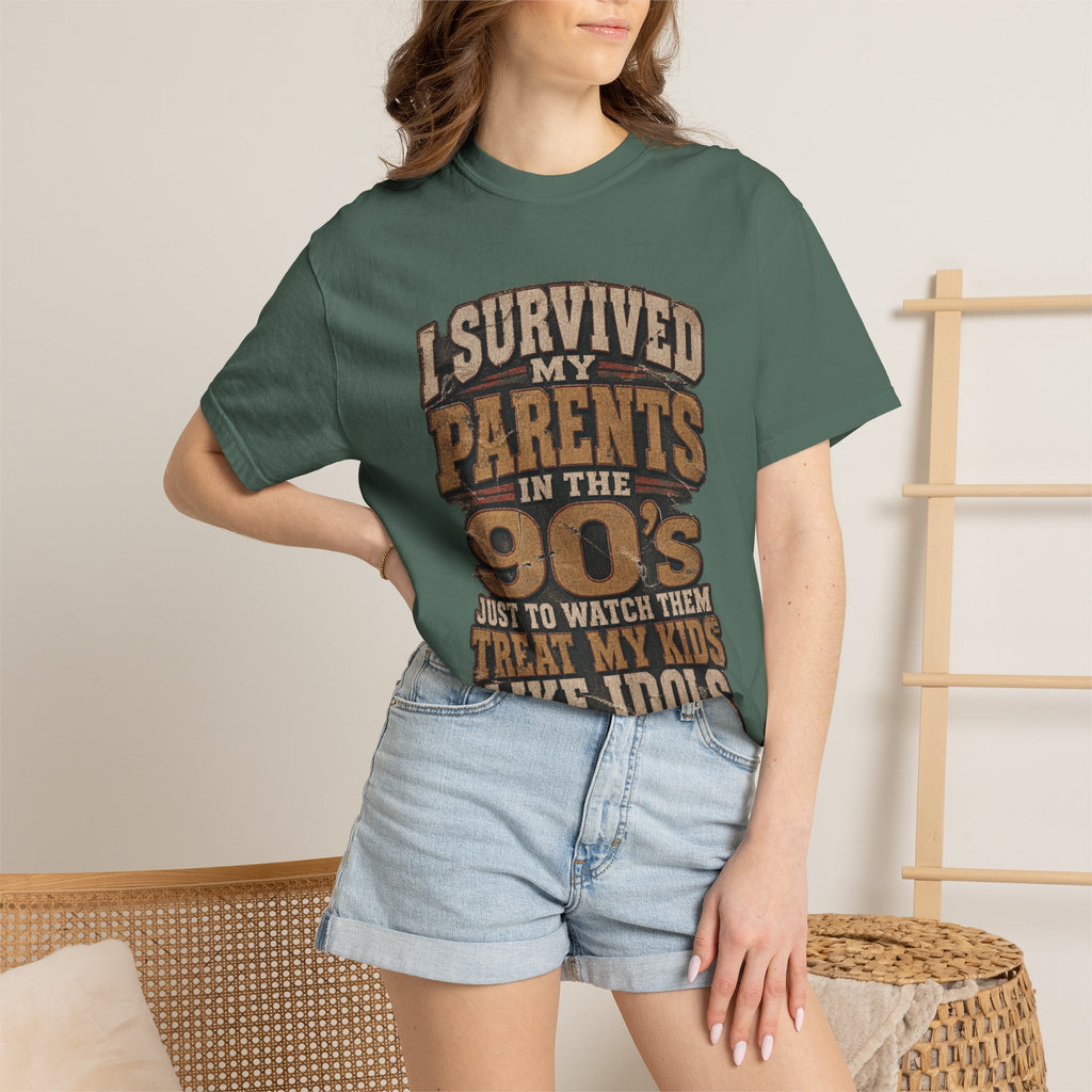 T-Shirt — "I Survived My Parents in the 90s" Retro Family Humor Tee