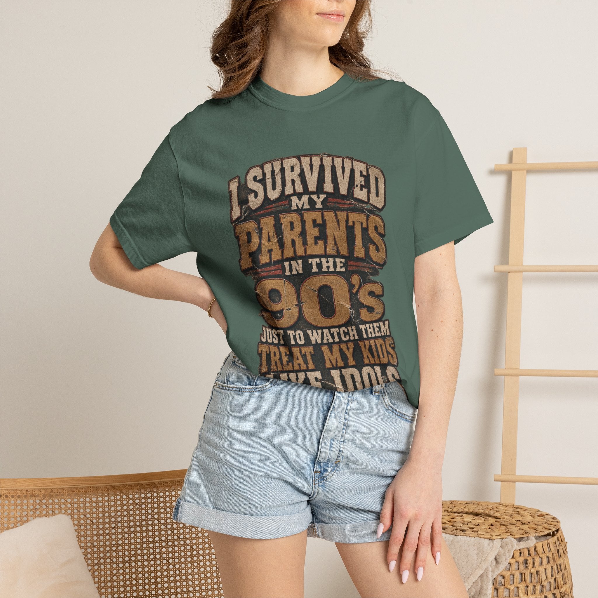 T-Shirt — "I Survived My Parents in the 90s" Retro Family Humor Tee