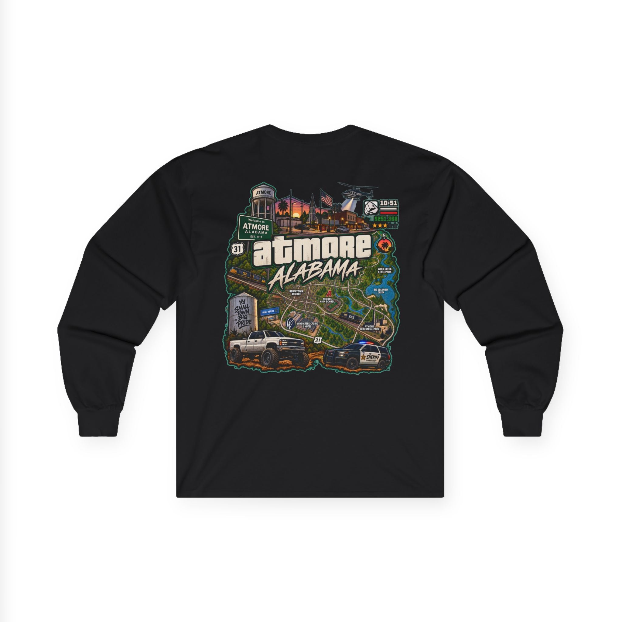 Atmore Alabama Graphic Long Sleeve Tee