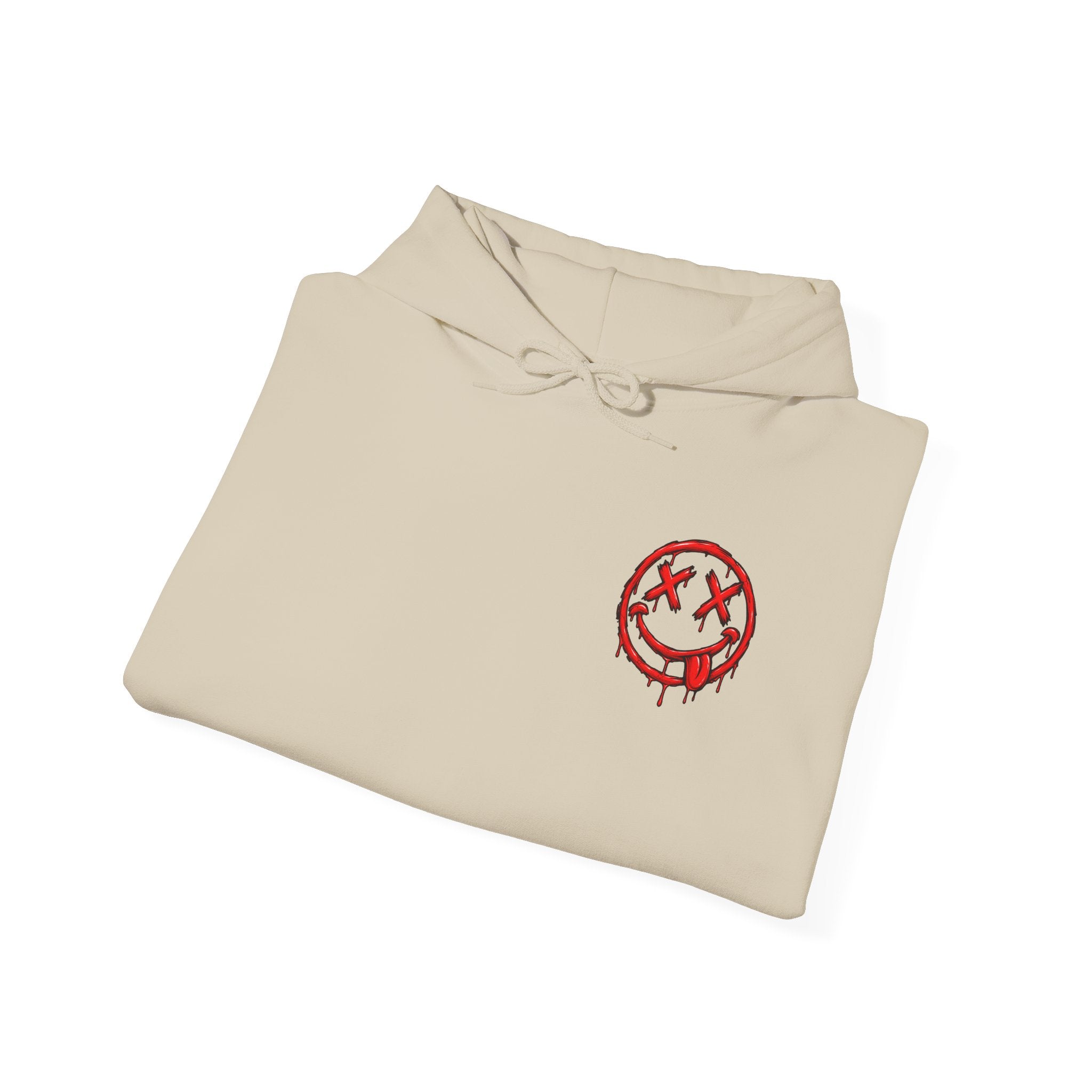 Bleeding Smile Logo Hoodie — Grunge Streetwear Pullover