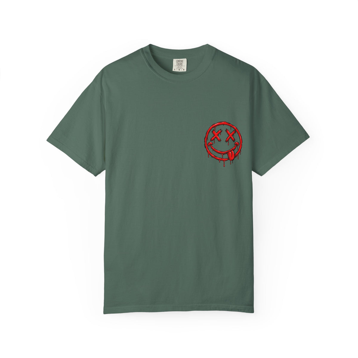 Static Culture Car Tee — Dripping Smiley Graphic T-Shirt