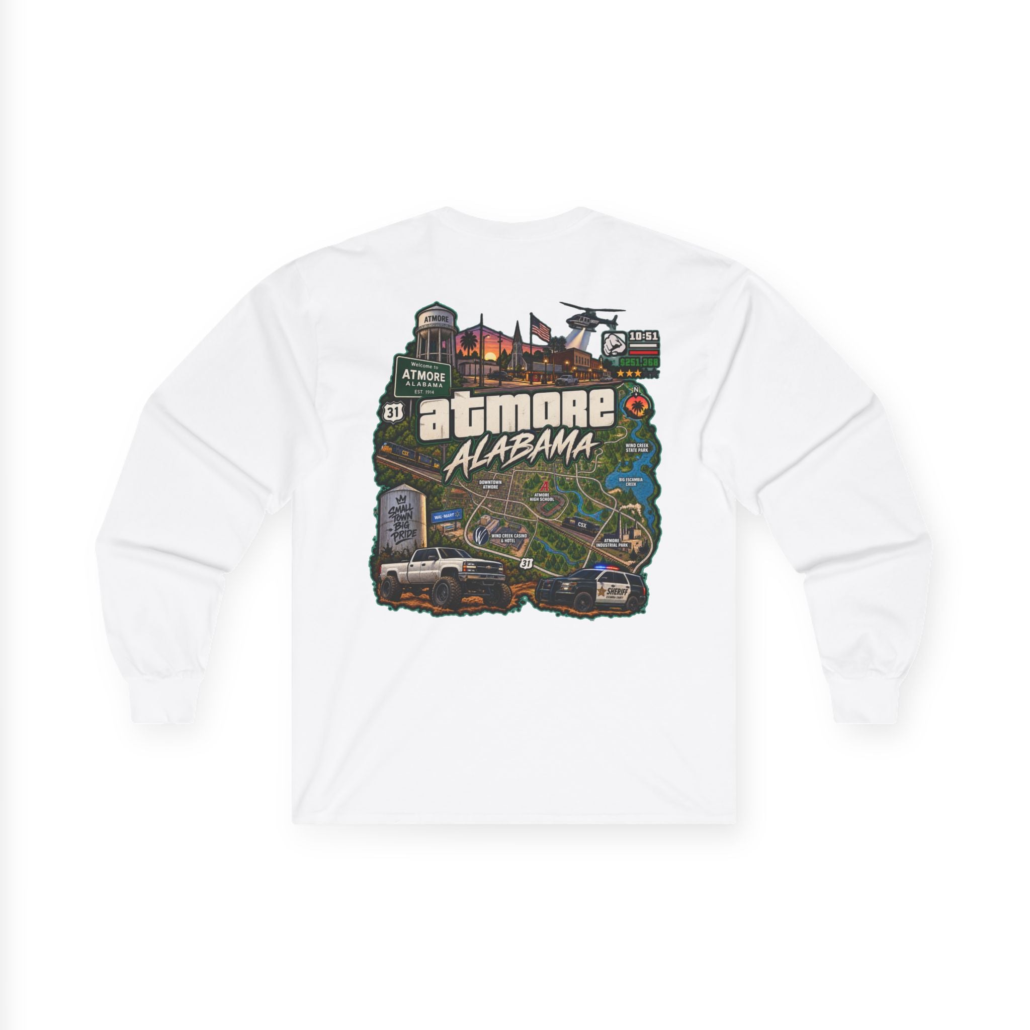 Atmore Alabama Graphic Long Sleeve Tee