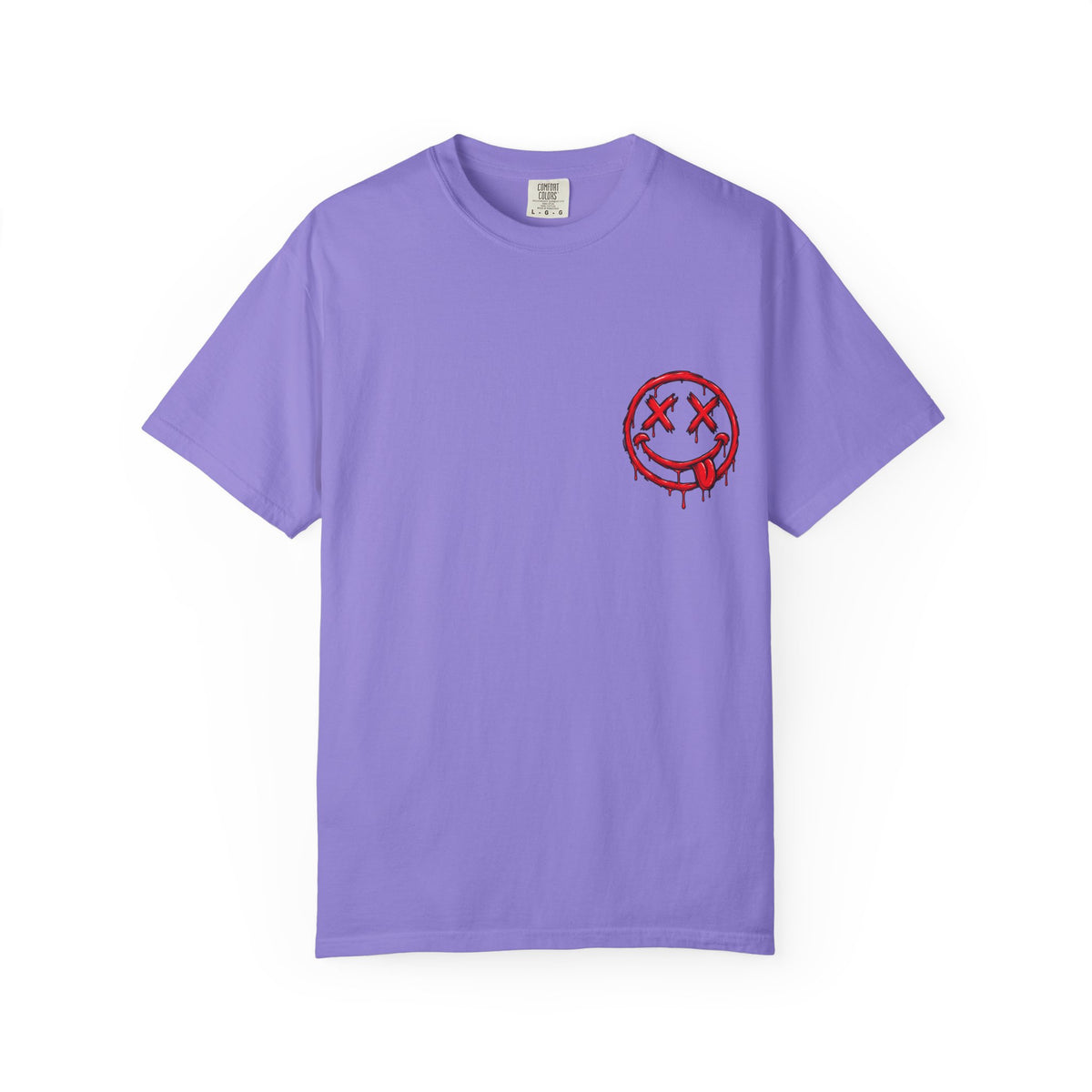 Static Culture Car Tee — Dripping Smiley Graphic T-Shirt