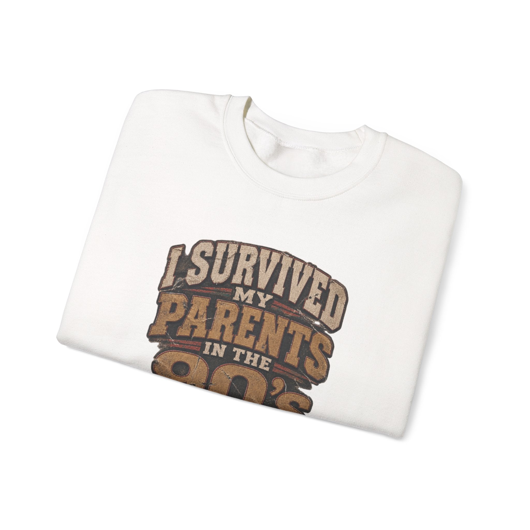 90s Parents Nostalgia Sweatshirt — "I Survived My Parents in the 90s" Crewneck