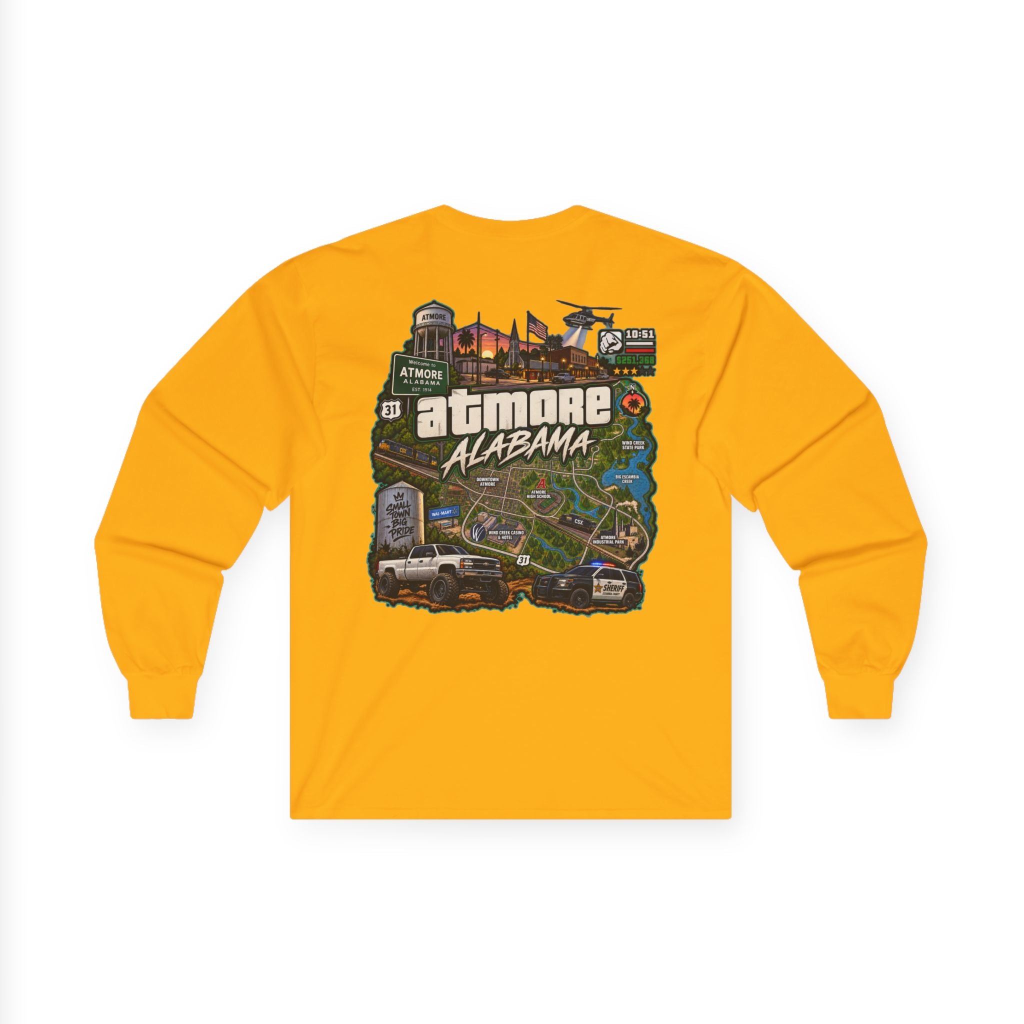 Atmore Alabama Graphic Long Sleeve Tee