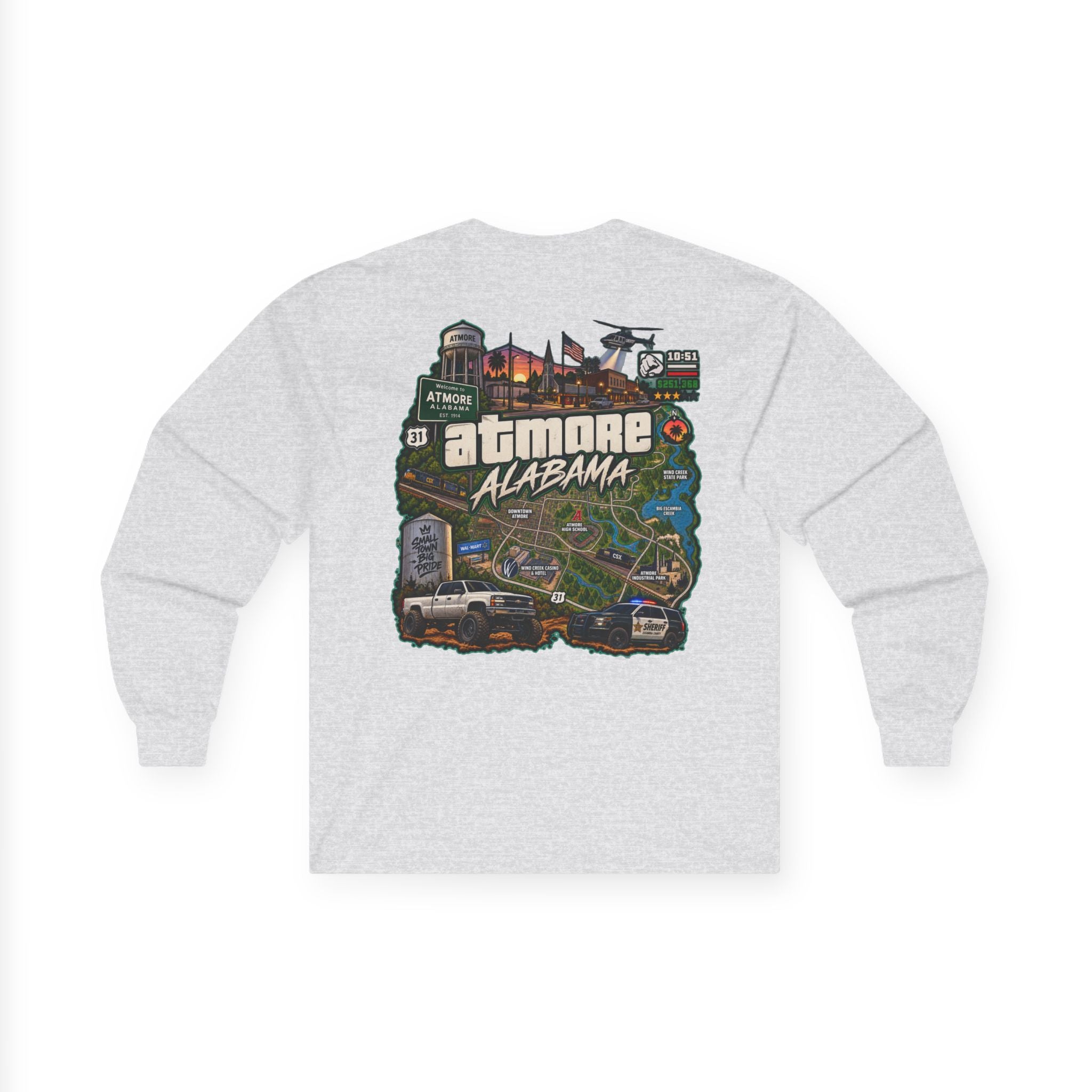 Atmore Alabama Graphic Long Sleeve Tee