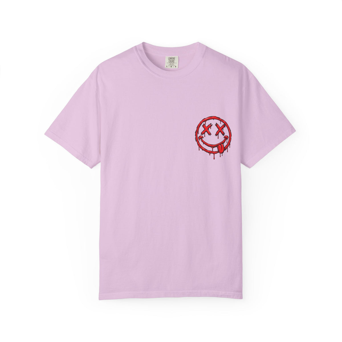 Static Culture Car Tee — Dripping Smiley Graphic T-Shirt