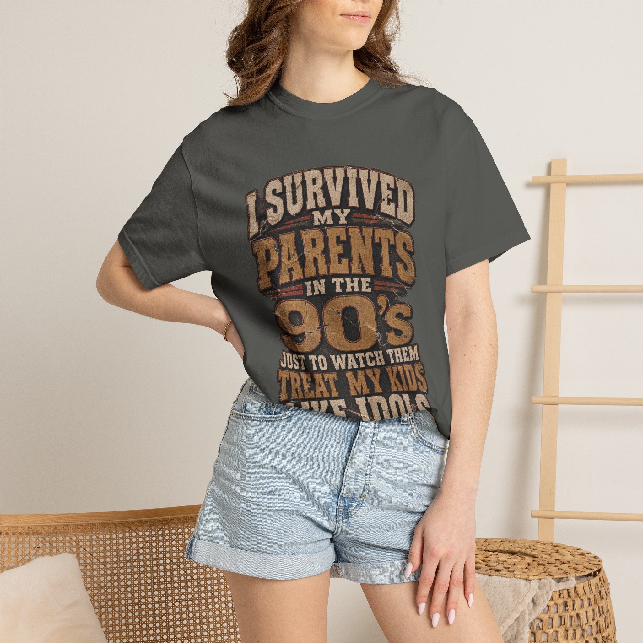 T-Shirt — "I Survived My Parents in the 90s" Retro Family Humor Tee