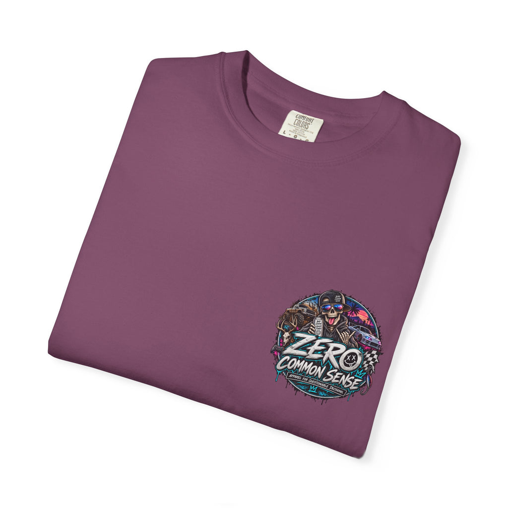 Spider Attack Graphic T-Shirt — "Zero Common Sense" Pocket Design