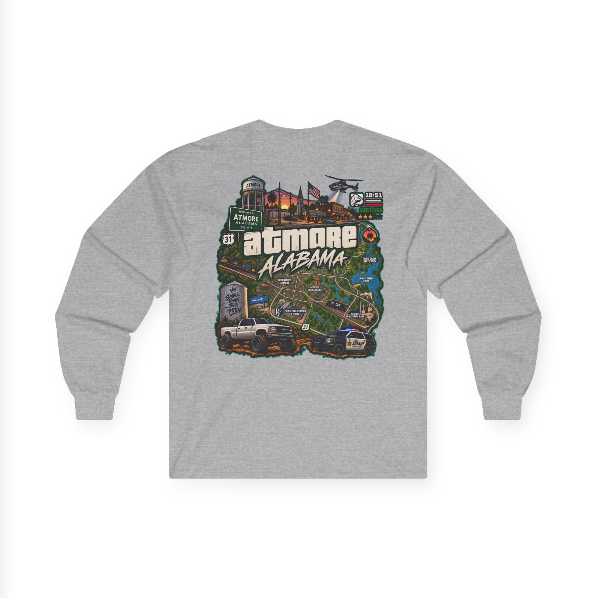 Atmore Alabama Graphic Long Sleeve Tee