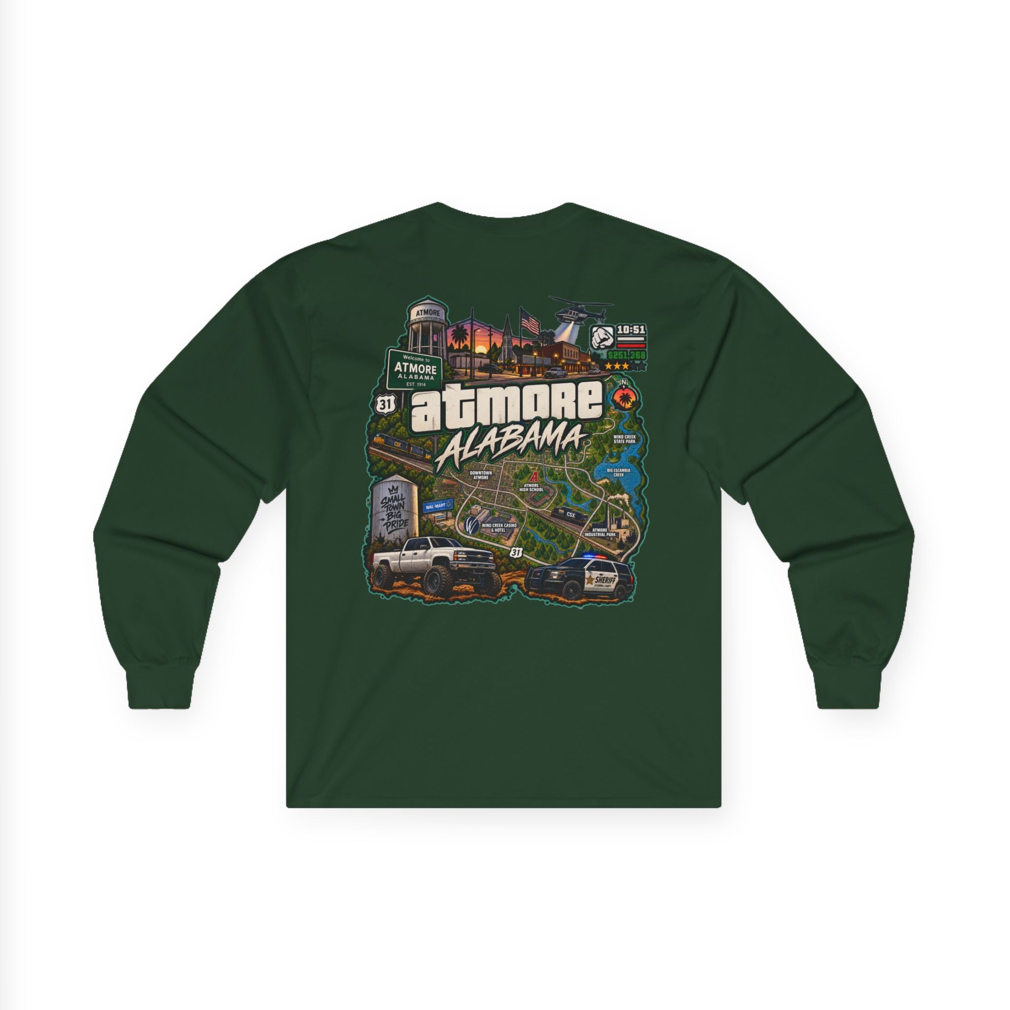 Atmore Alabama Graphic Long Sleeve Tee
