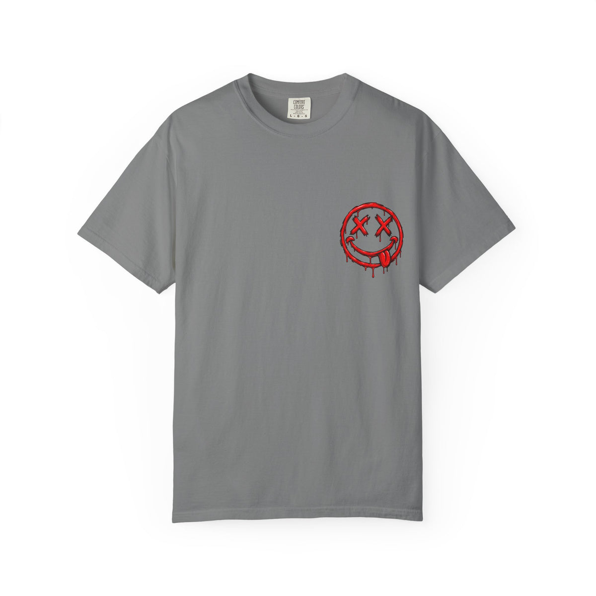 Static Culture Car Tee — Dripping Smiley Graphic T-Shirt