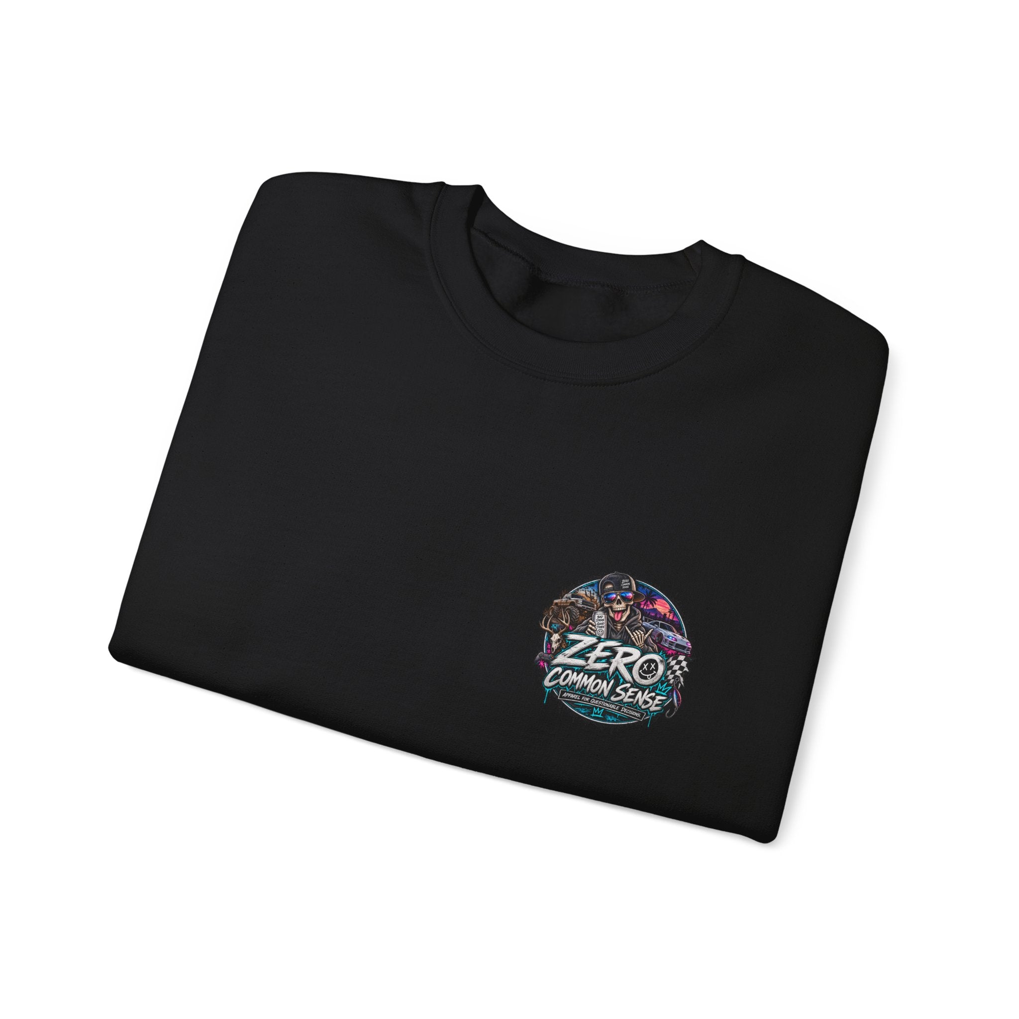 Crewneck Sweatshirt — 'ZERO' Floral Galaxy Logo