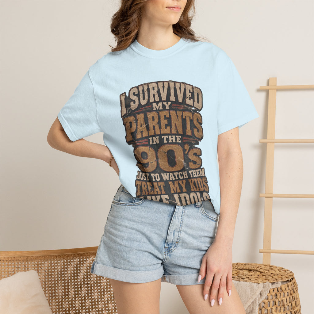 T-Shirt — "I Survived My Parents in the 90s" Retro Family Humor Tee
