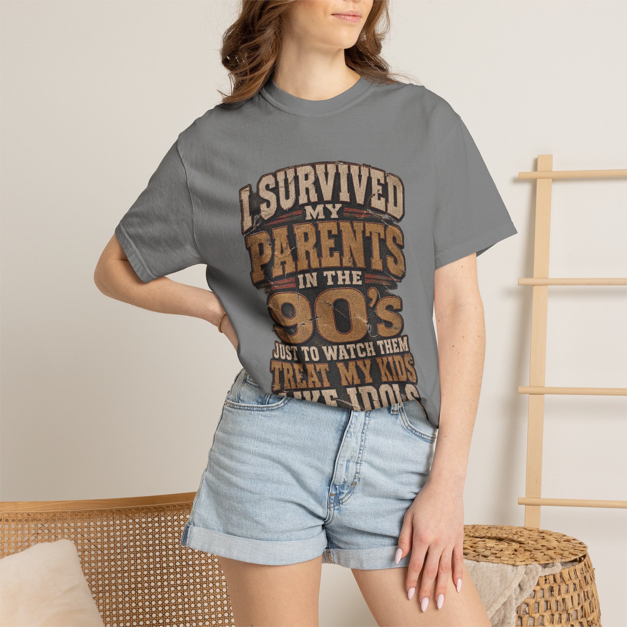 T-Shirt — "I Survived My Parents in the 90s" Retro Family Humor Tee