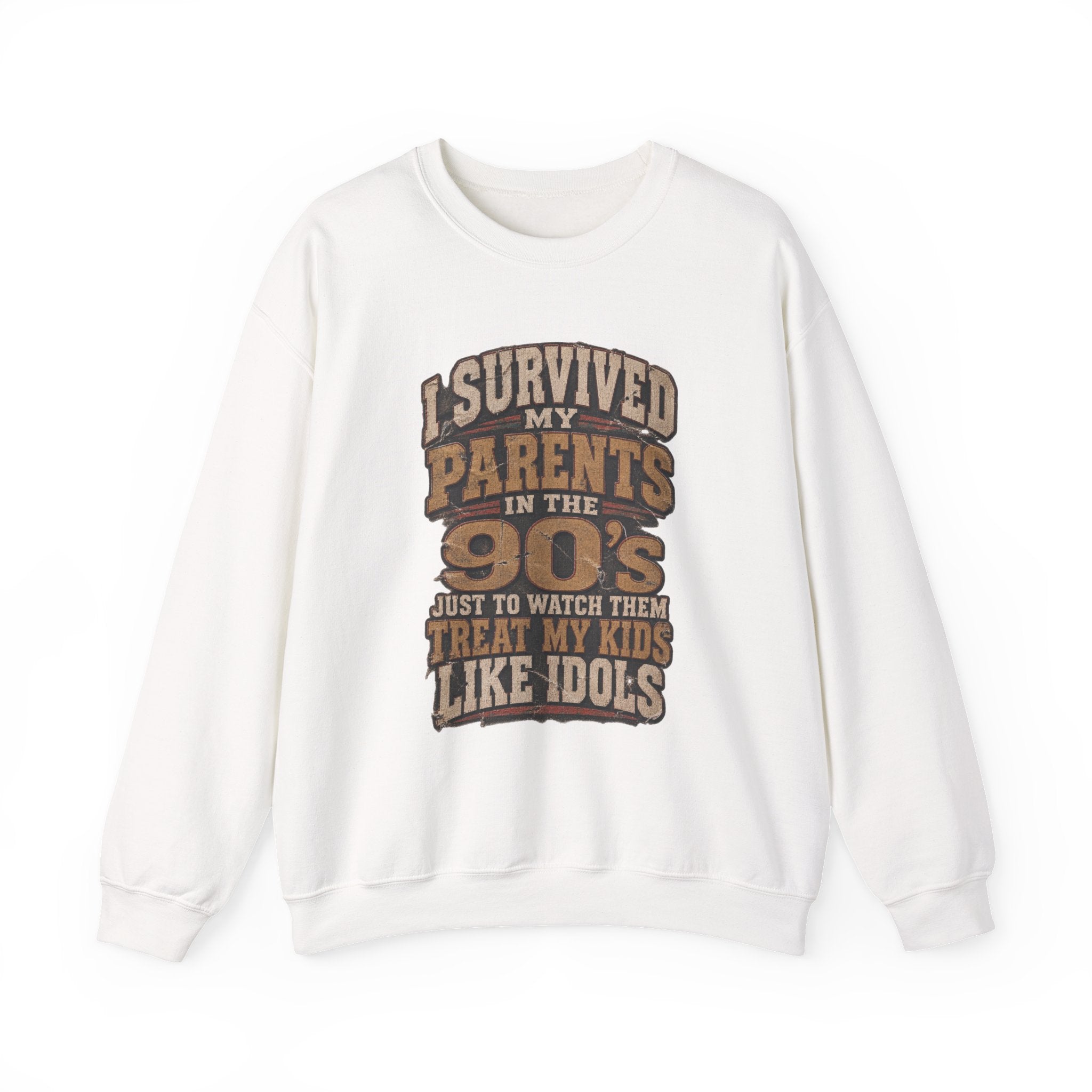 90s Parents Nostalgia Sweatshirt — "I Survived My Parents in the 90s" Crewneck