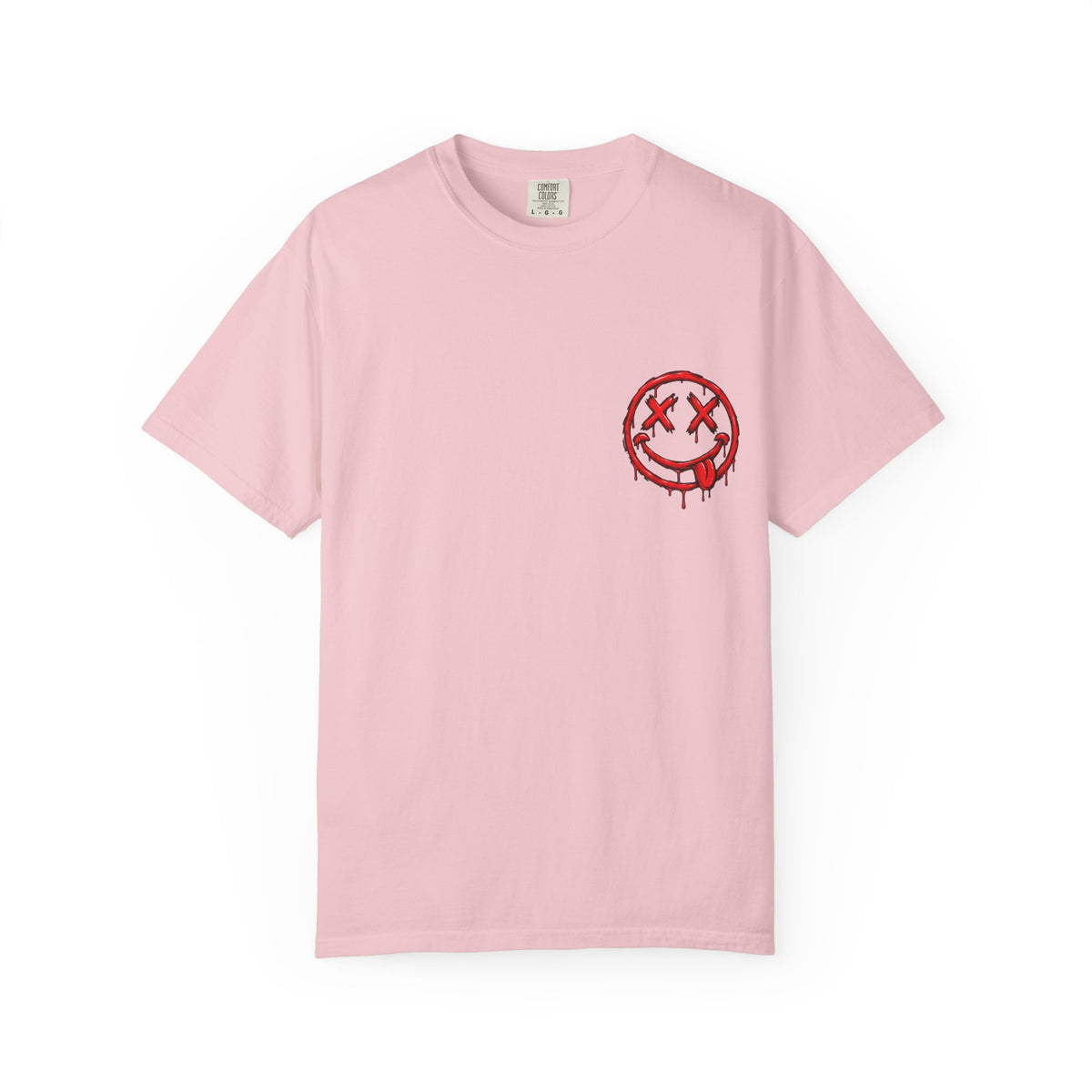 Static Culture Car Tee — Dripping Smiley Graphic T-Shirt